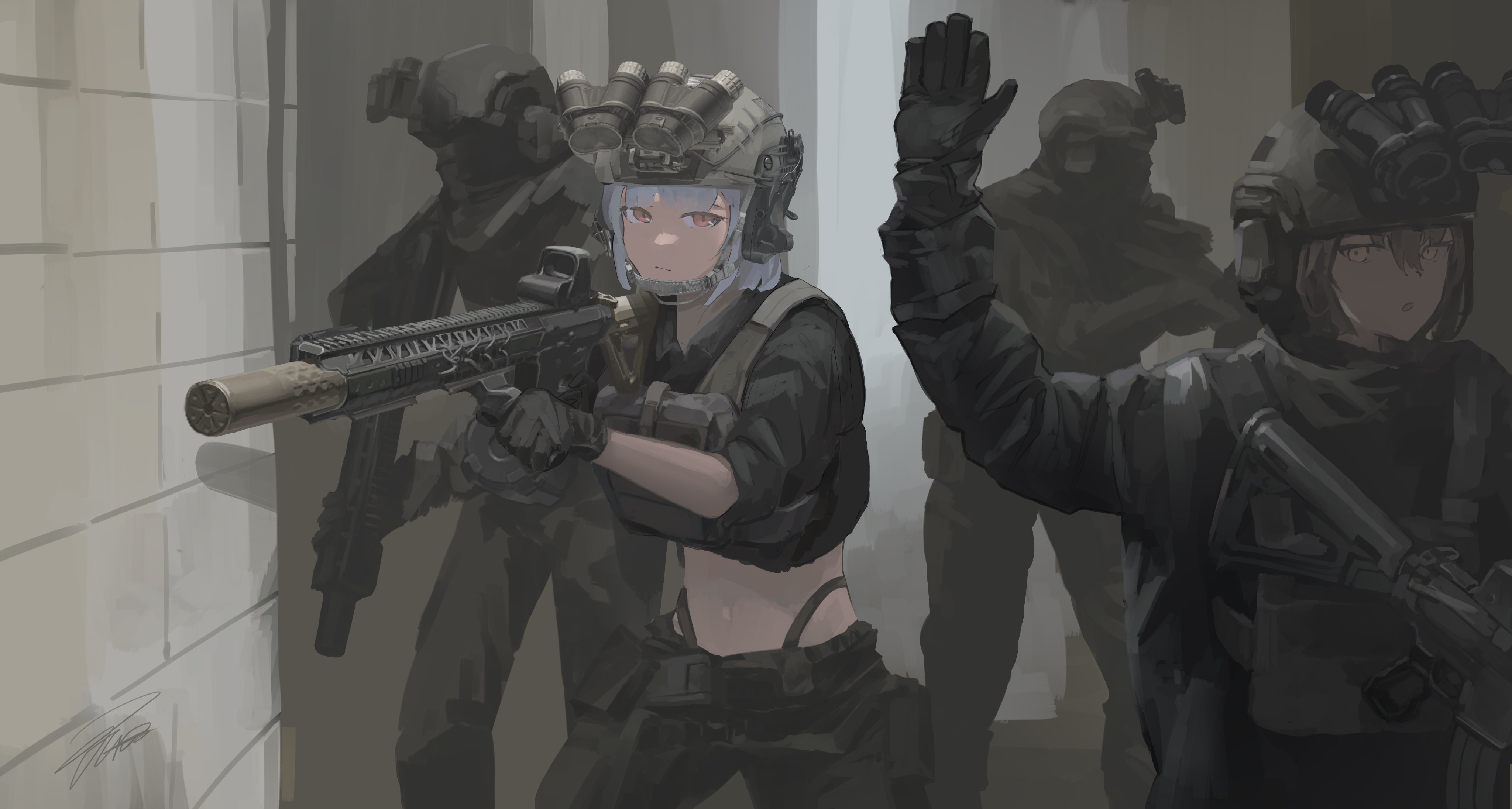Girls with guns and special forces HD Wallpaper
