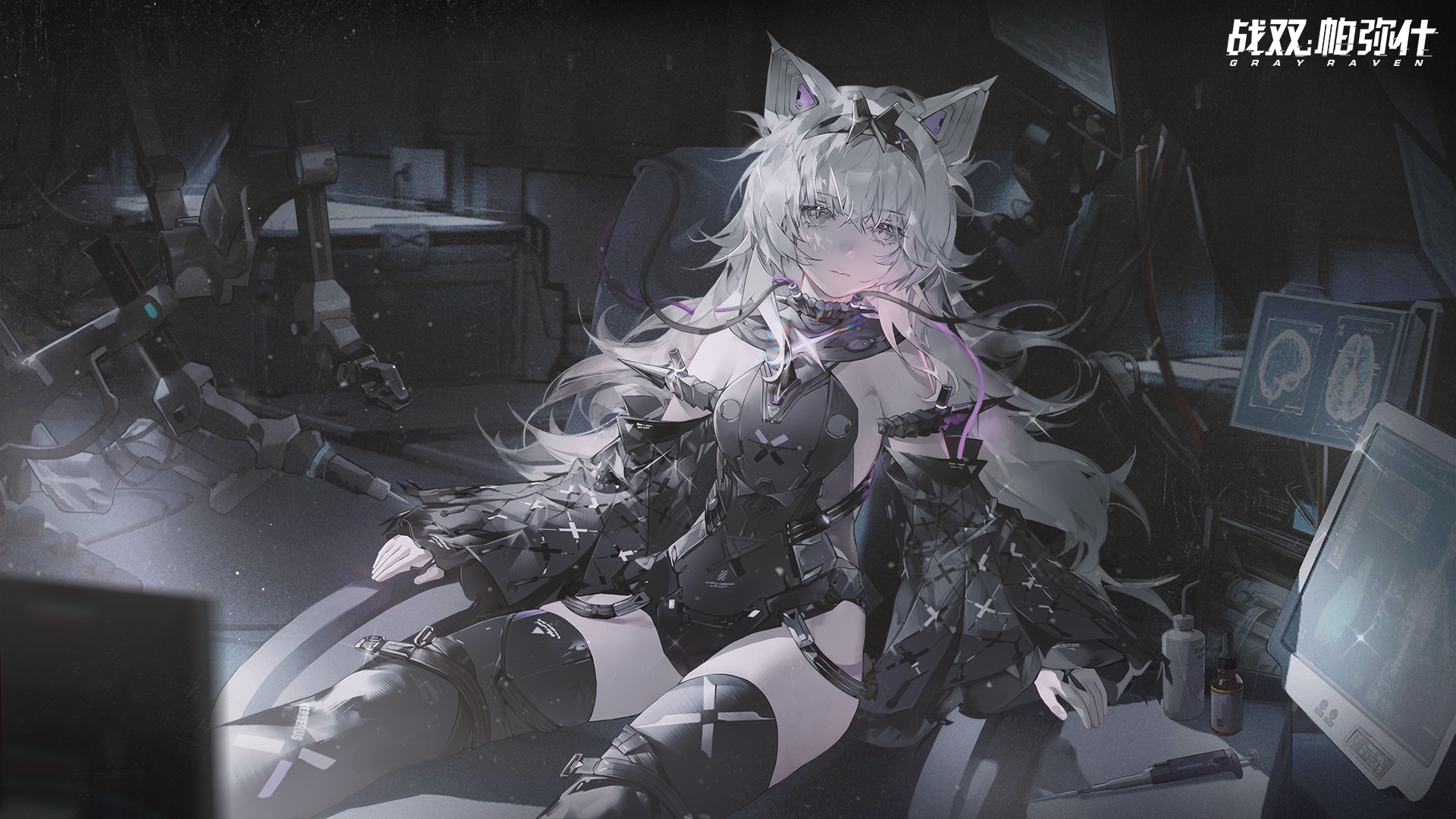 Lee from Punishing: Gray Raven in a lab HD Wallpaper