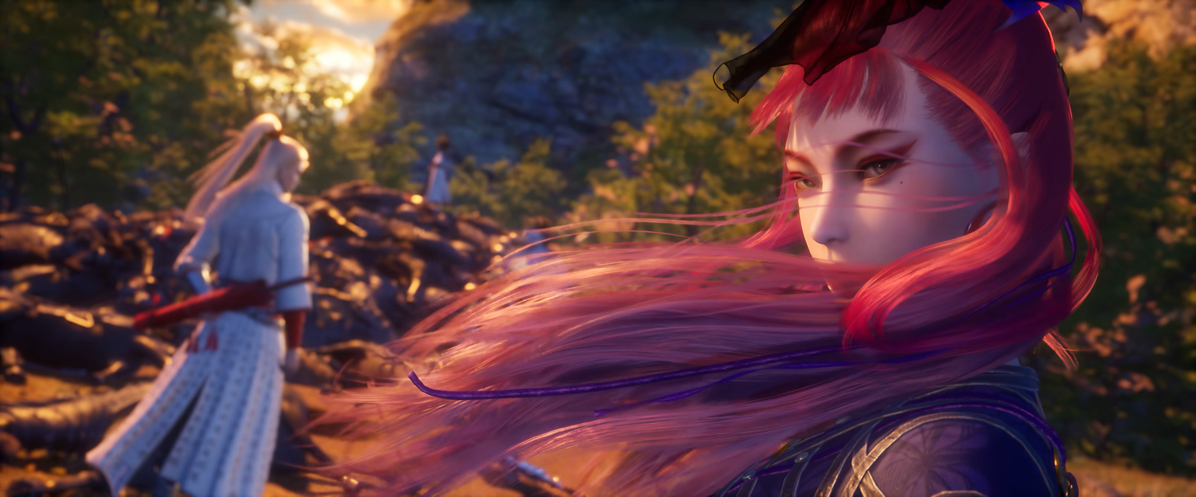 4K Bu liang ren, Hua Jiang Hu sunset HD Wallpaper