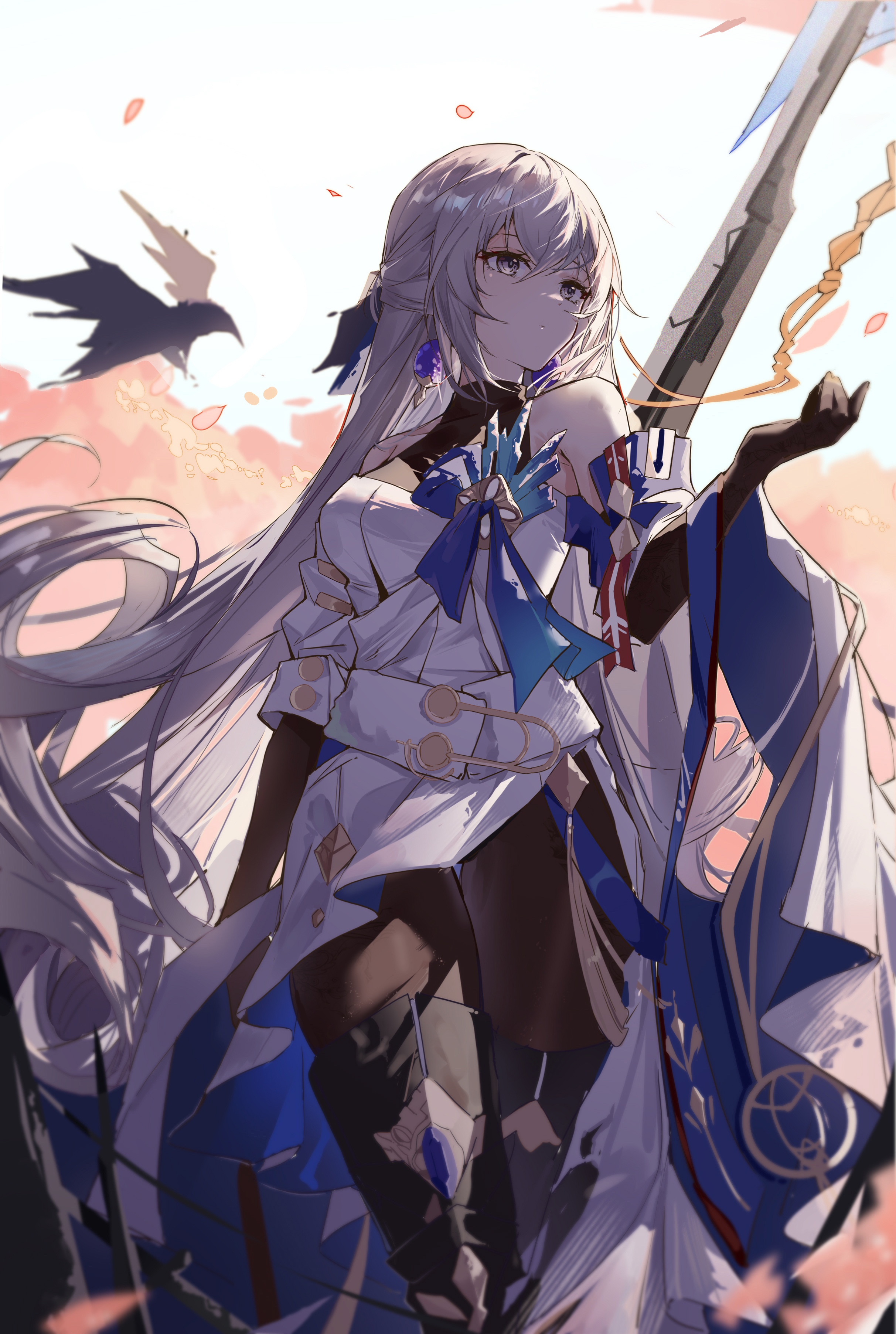 Bronya Zaychik from Honkai: Star Rail with a sword HD Phone Wallpaper