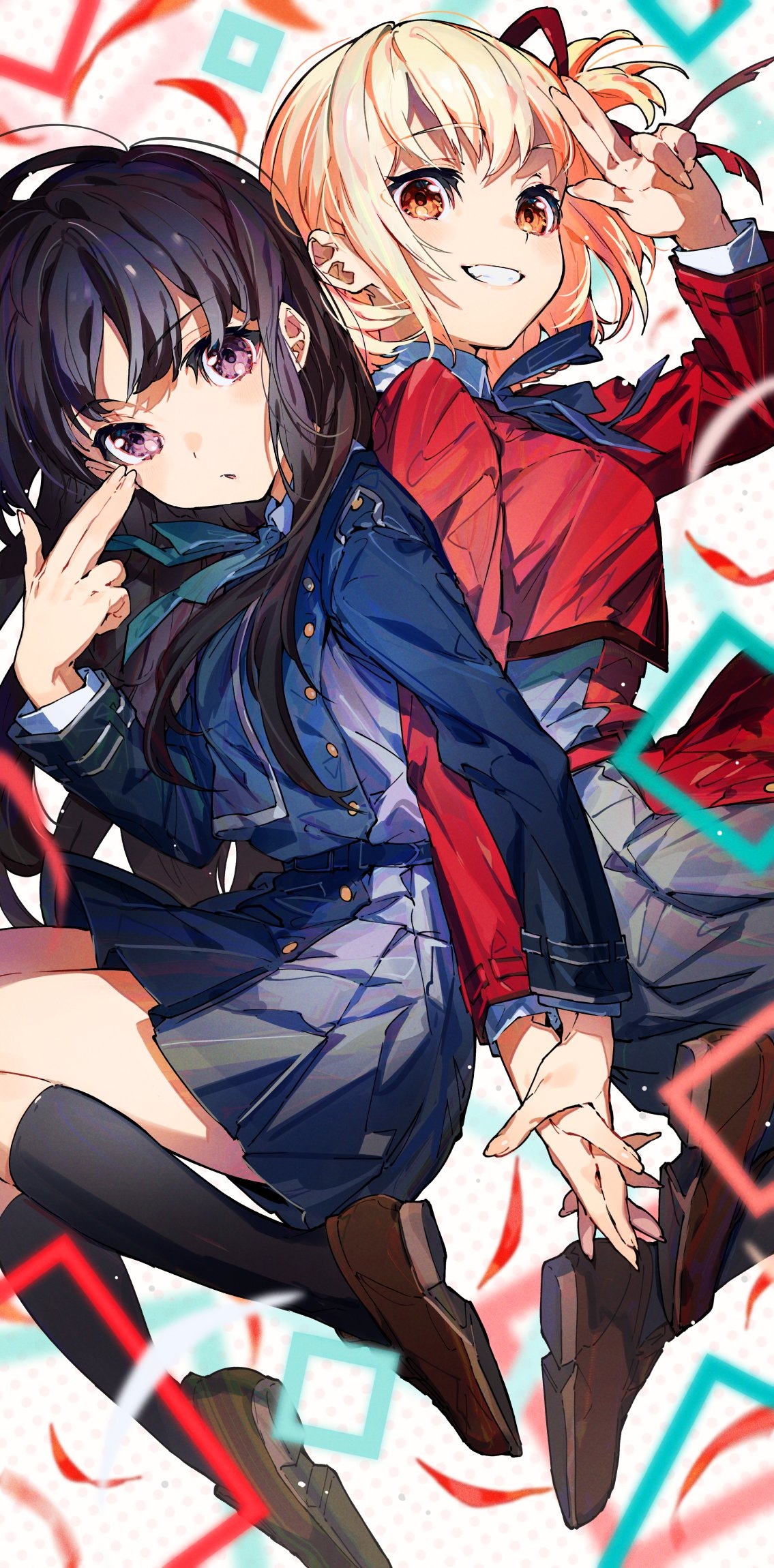 Nishikigi Chisato and Inoue Takina from Lycoris Recoil HD Phone Wallpaper