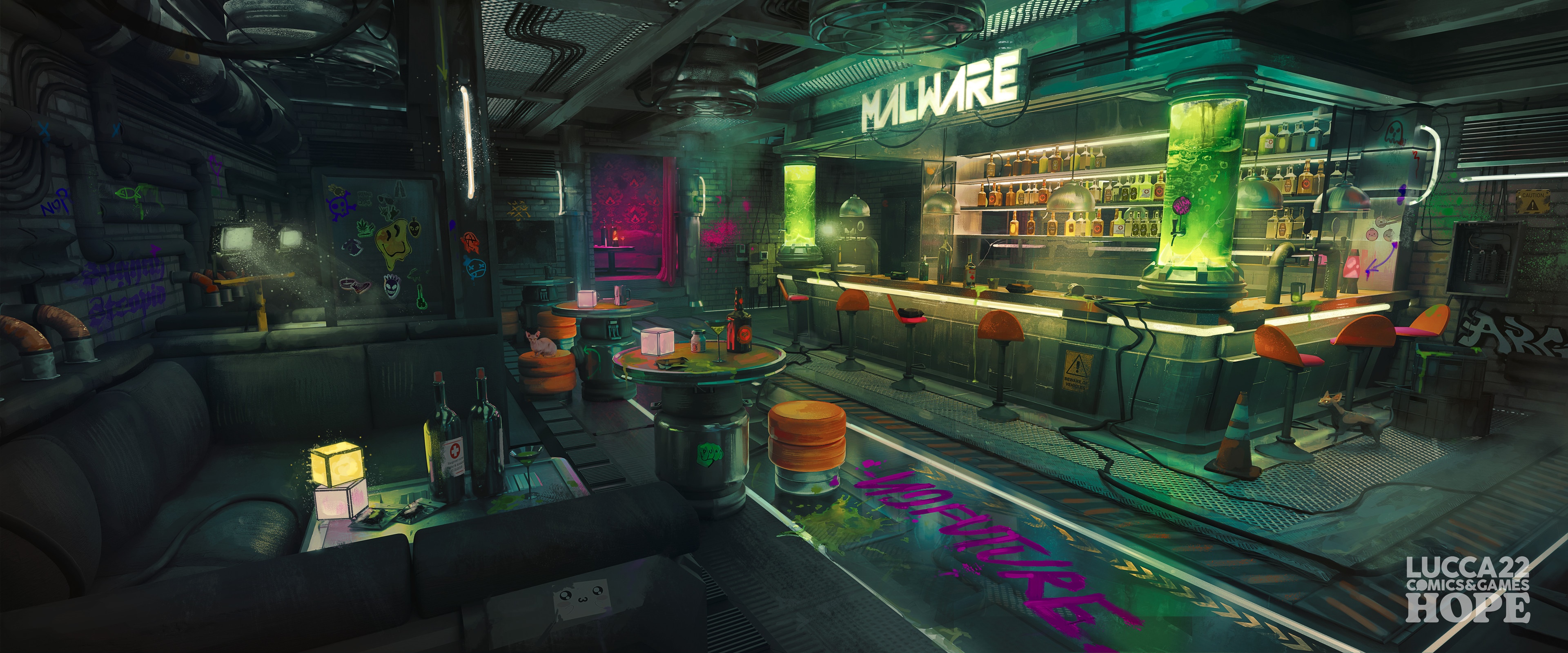 Malware Bar Interior HD Wallpaper