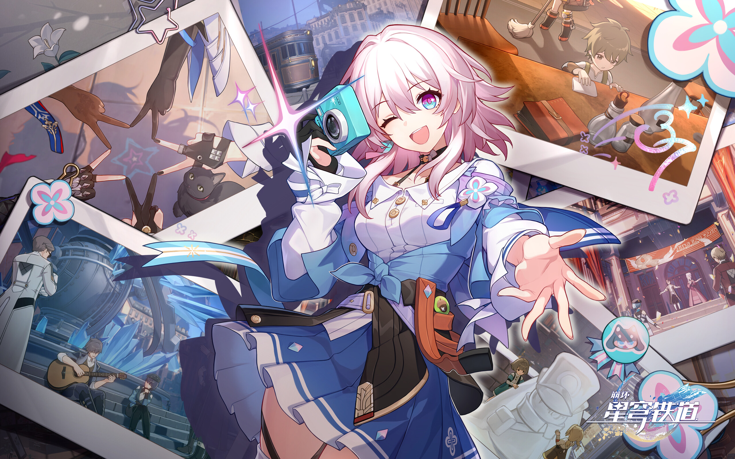 March 7th with Camera and Photos - Honkai: Star Rail HD Wallpaper