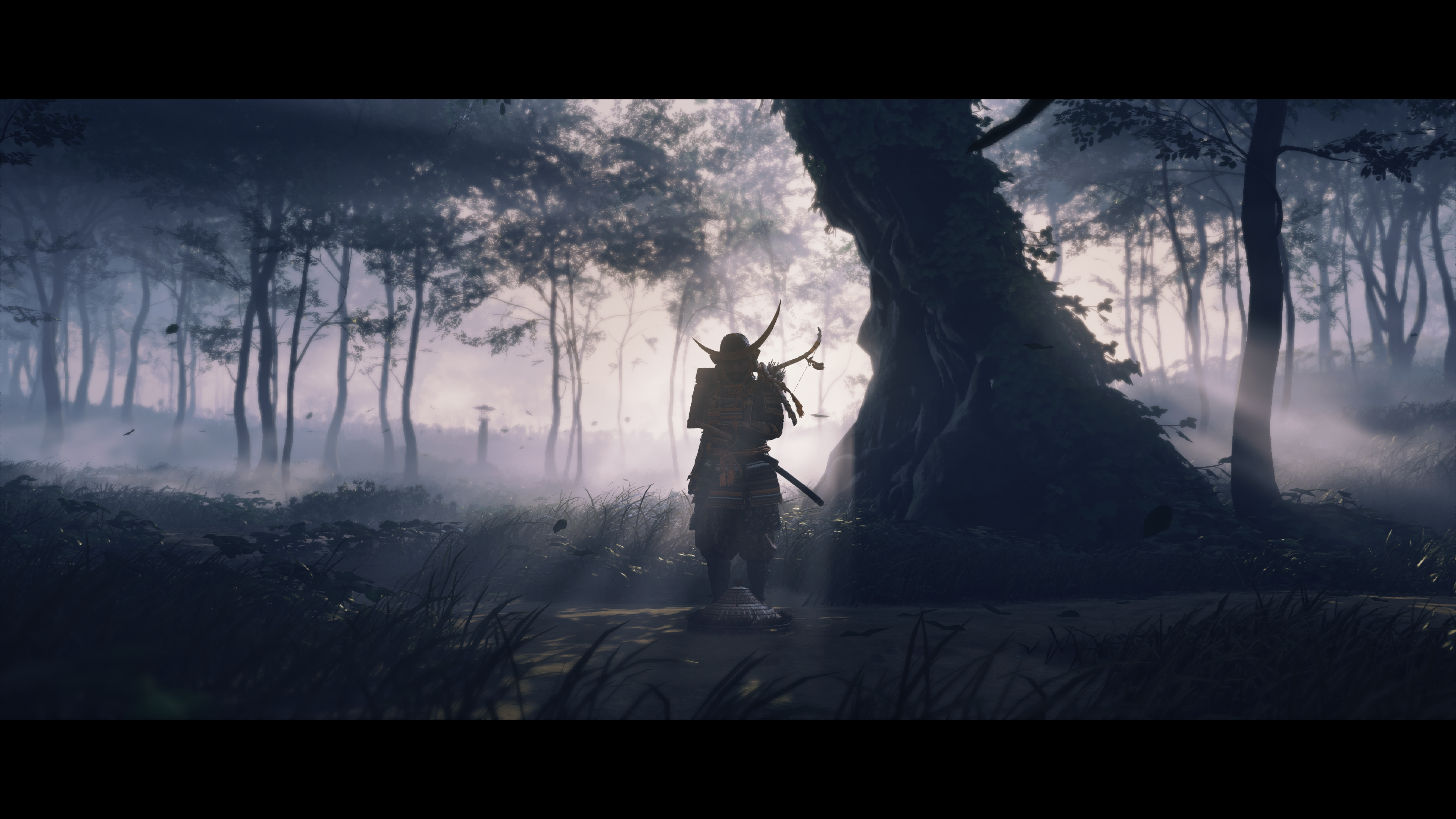 4K Ghost of Tsushima Samurai in Forest HD Wallpaper