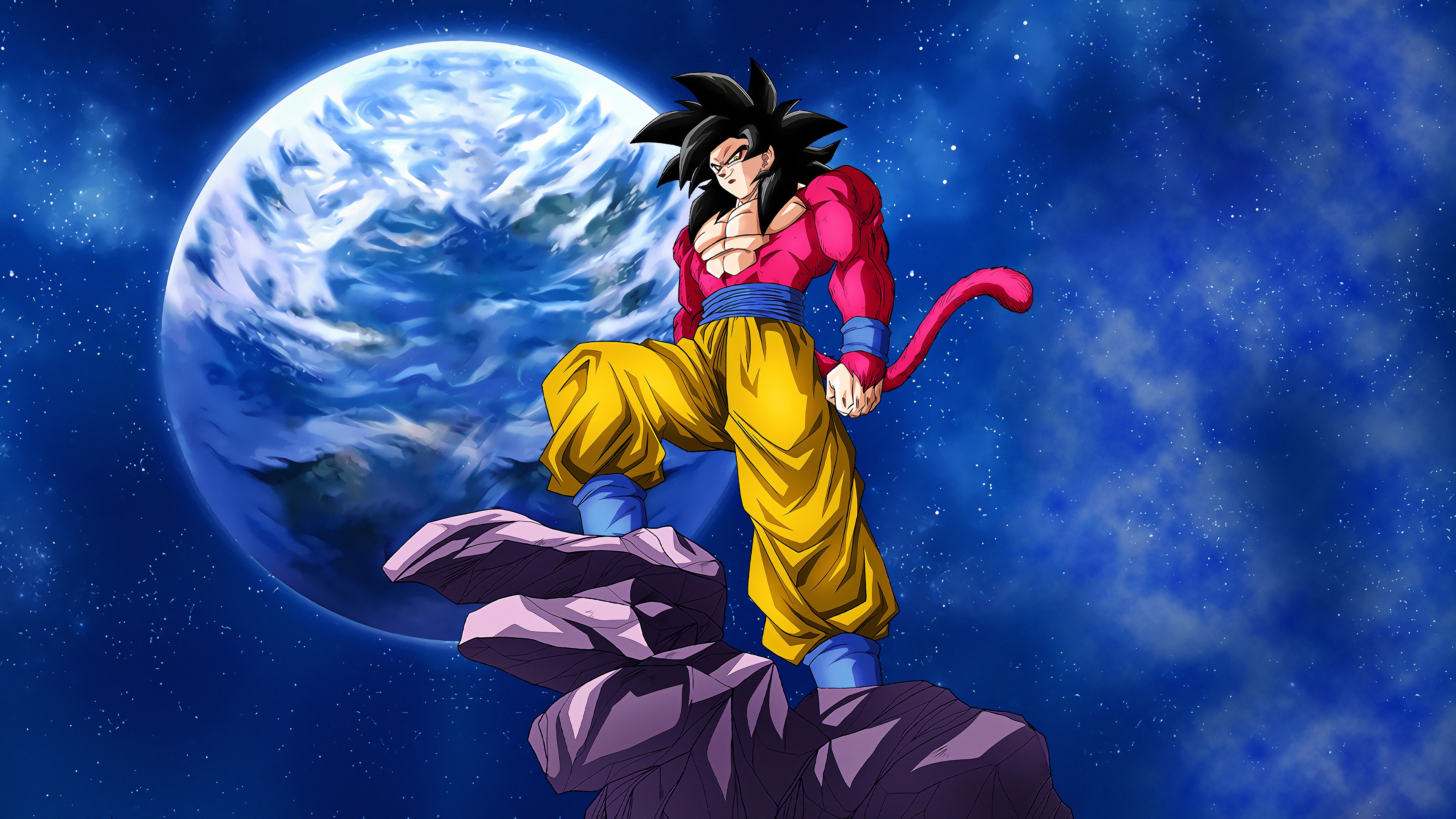 4K Super Saiyan 4 Son Goku on Planet HD Wallpaper