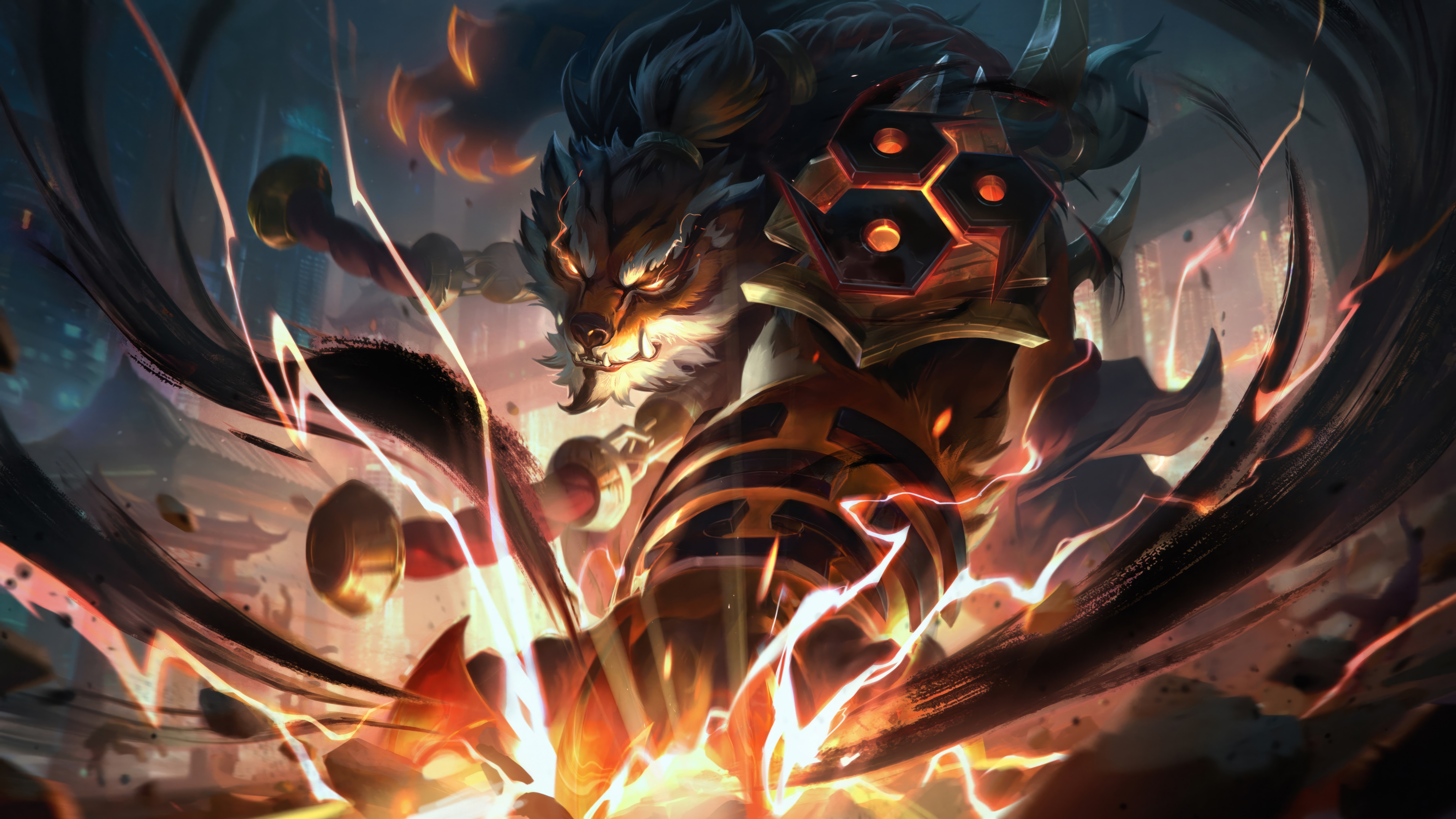4K League of Legends Inkshadow Volibear HD Wallpaper