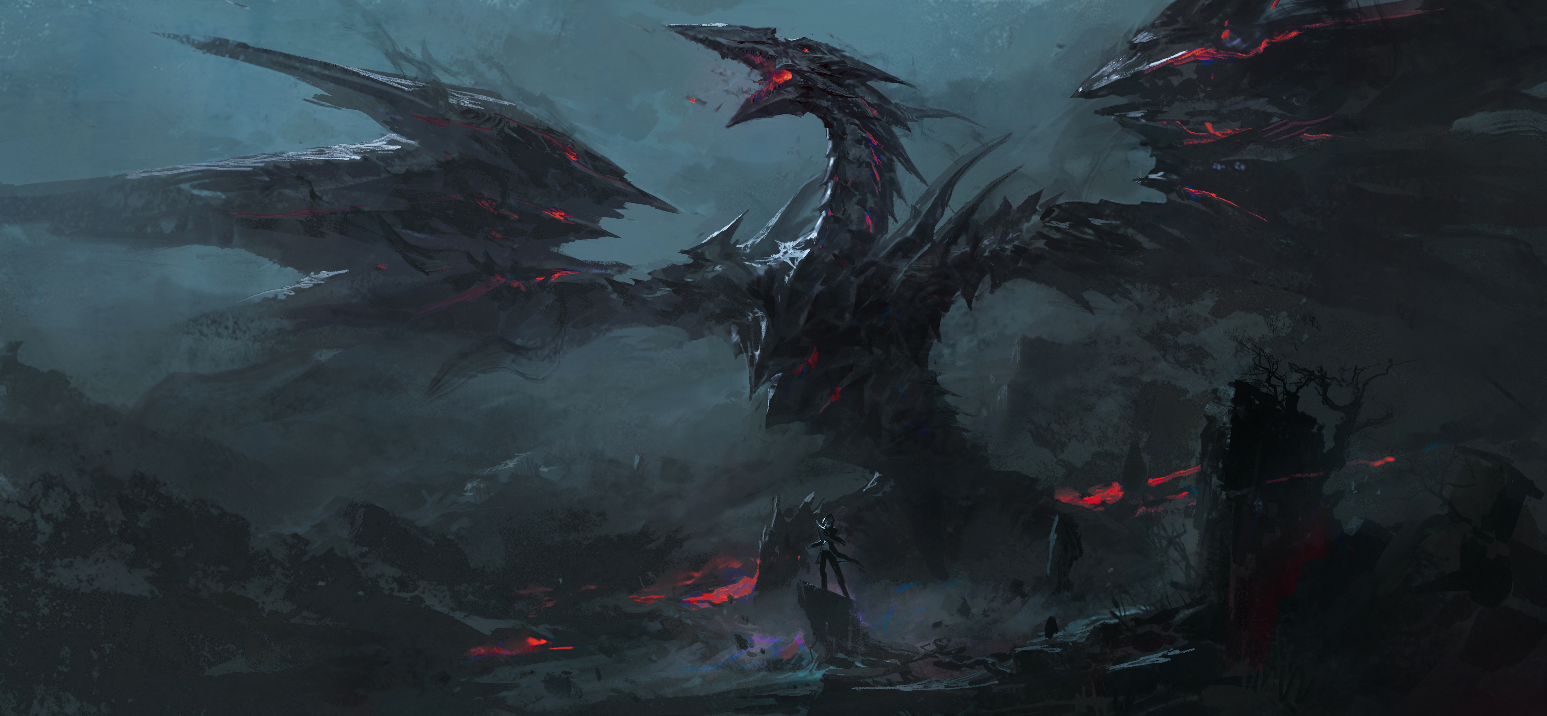 4K Dark Dragon Yu-Gi-Oh! HD Wallpaper