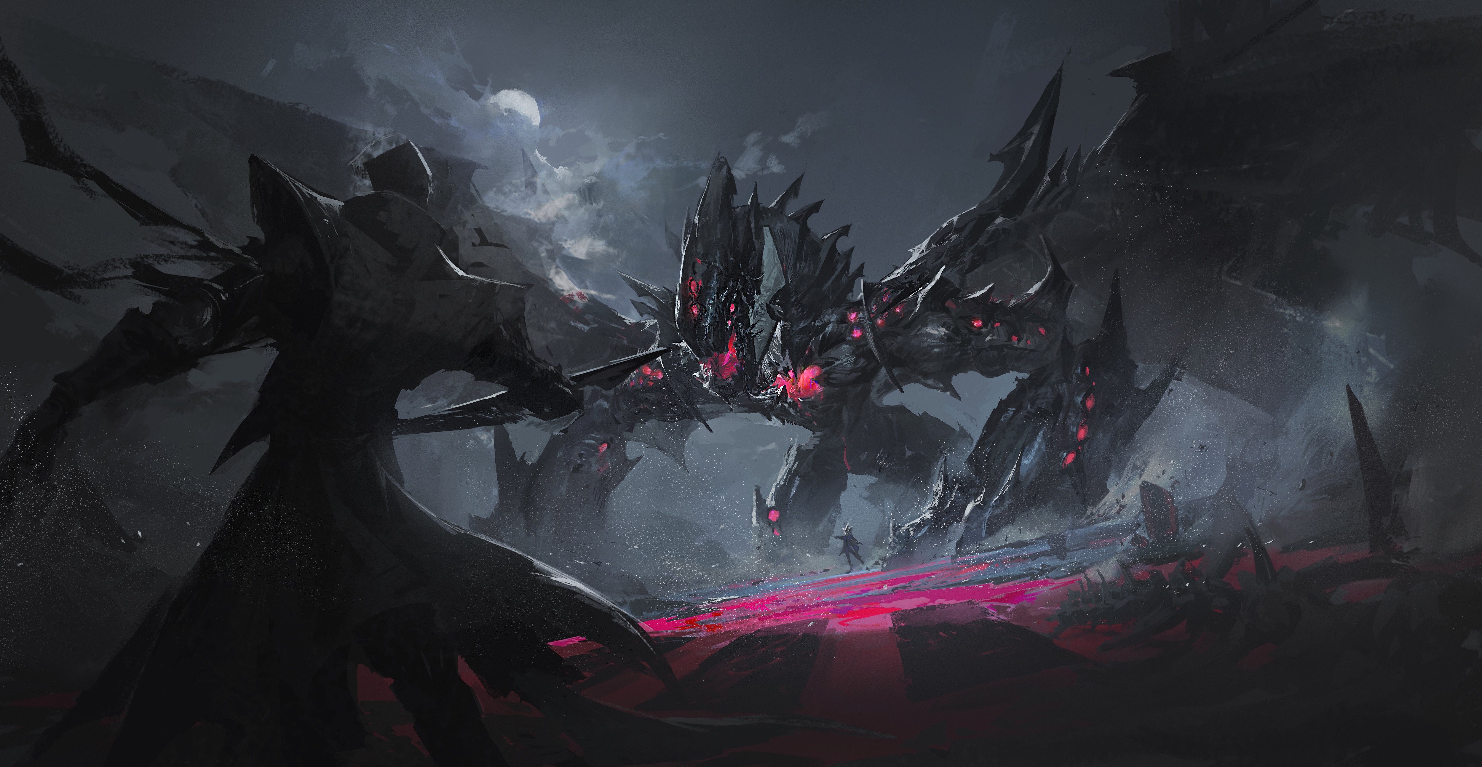 4K Yu-Gi-Oh! Dragon vs Seto Kaiba HD Wallpaper