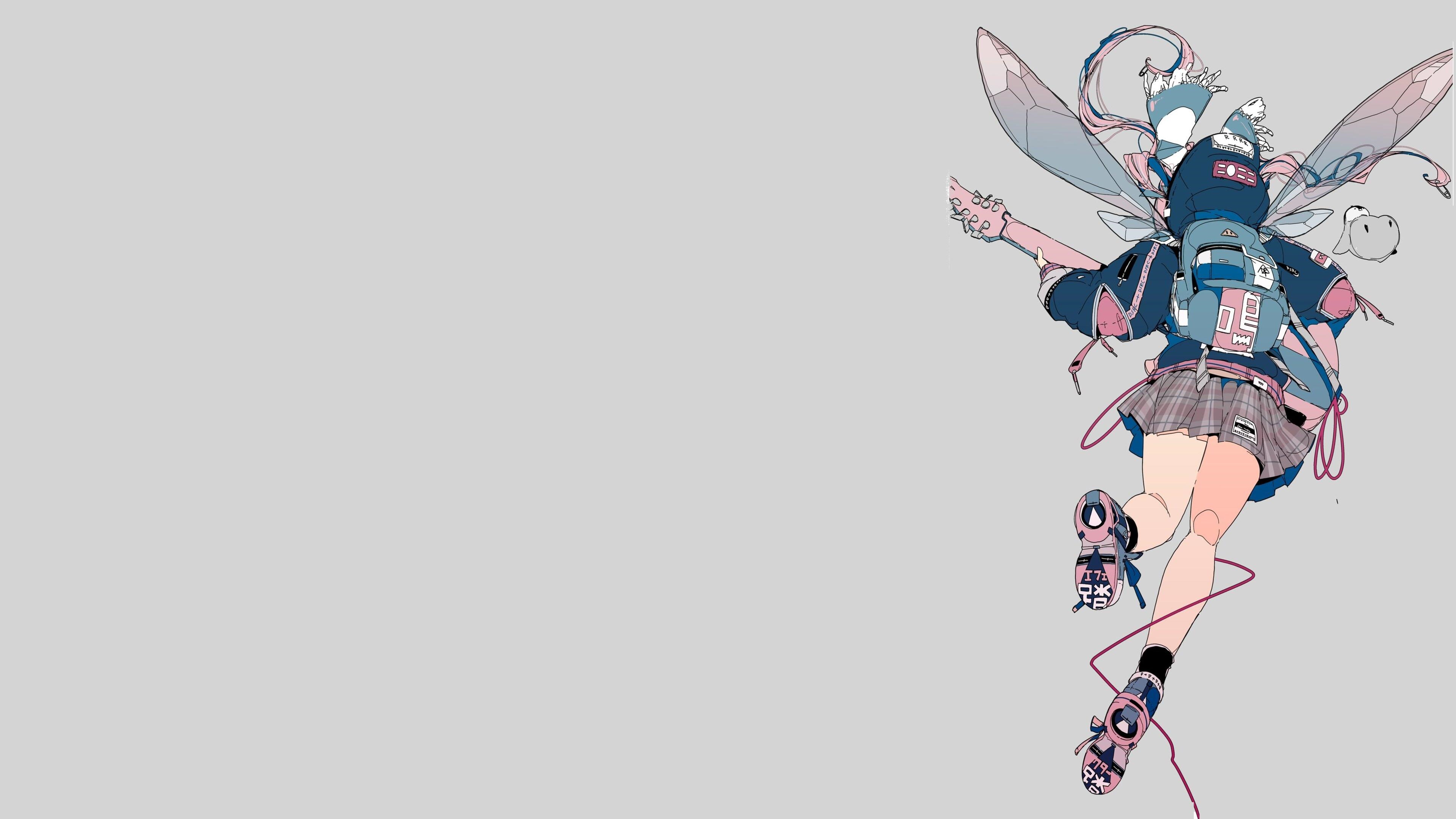 4K Daisuke Richard with Wings and Guitar HD Wallpaper