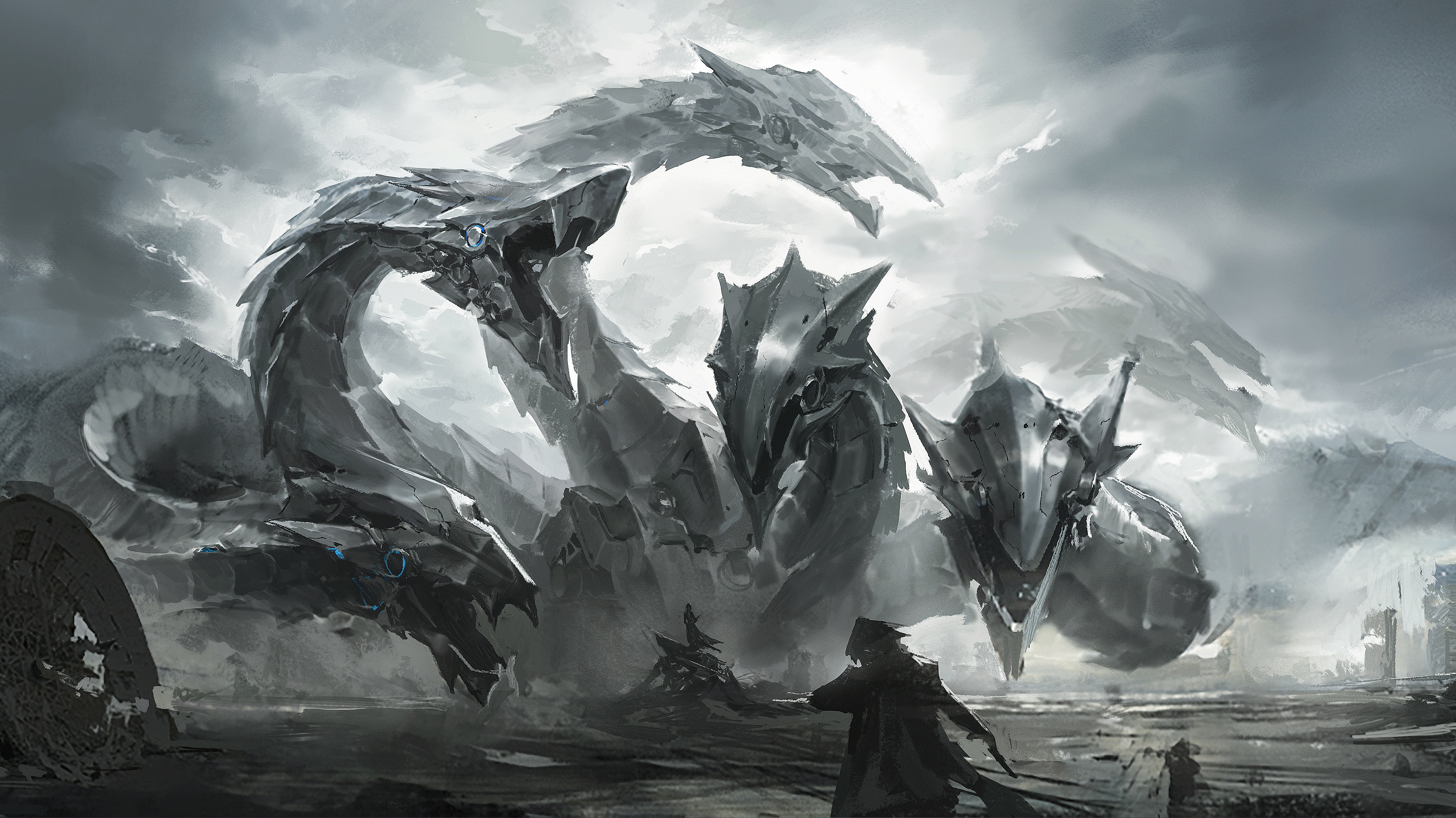 4K Yu-Gi-Oh! Zane Truesdale vs. Mechanical Dragon HD Wallpaper
