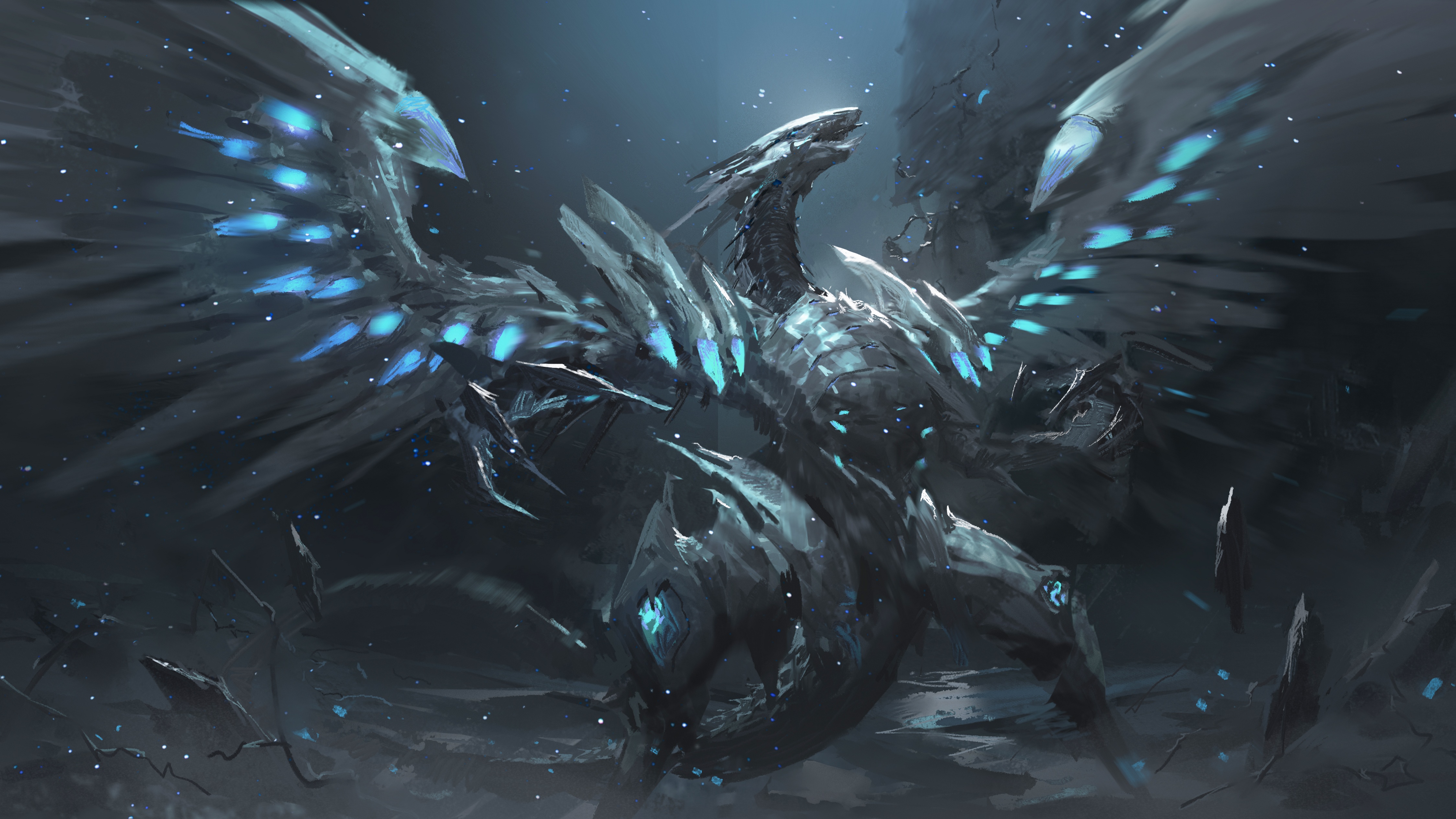 4K Yu-Gi-Oh! Blue-Eyes Chaos MAX Dragon HD Wallpaper
