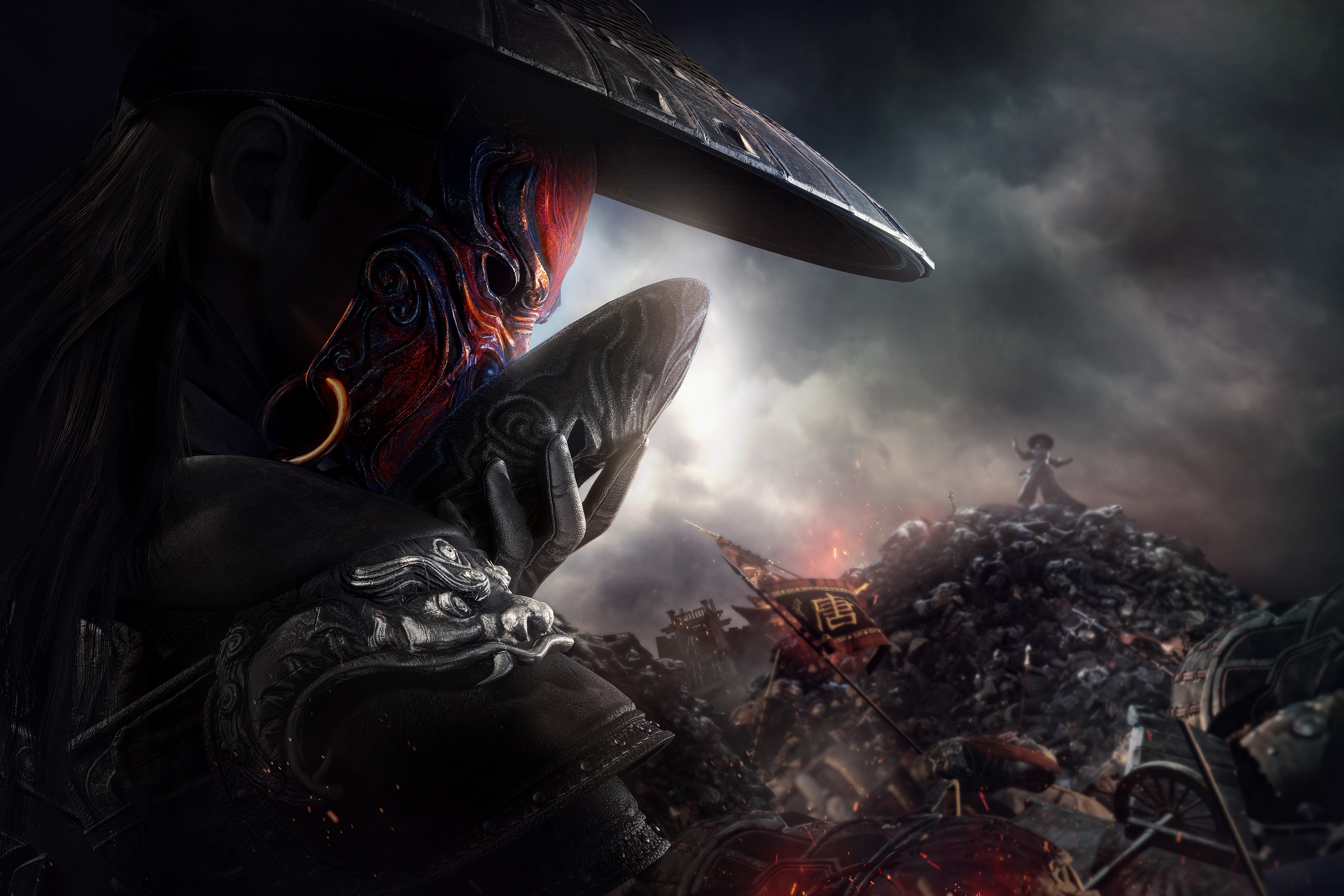 4K Hua Jianghu Bu liang ren with mask HD Wallpaper
