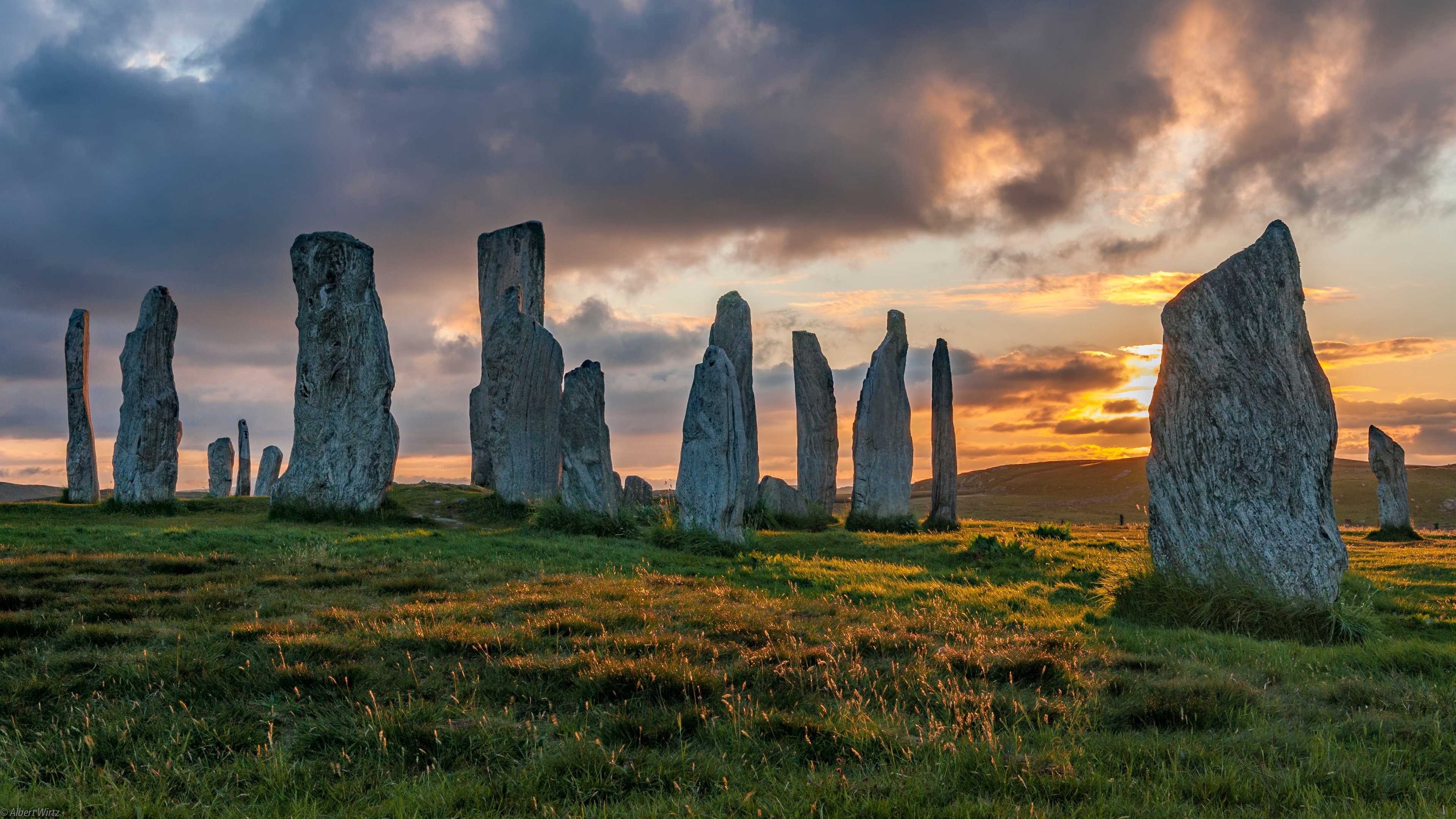 Callanish Standing Stones at Sunset, Scotland HD Wallpaper