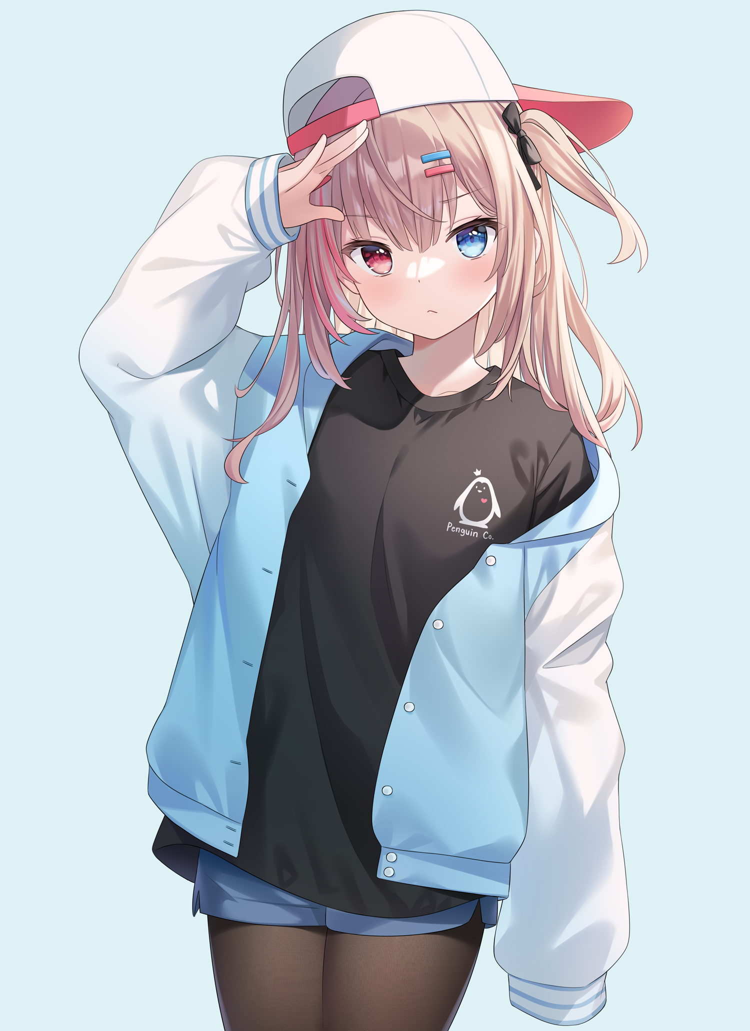 Anime girl with hat and jacket HD Phone Wallpaper