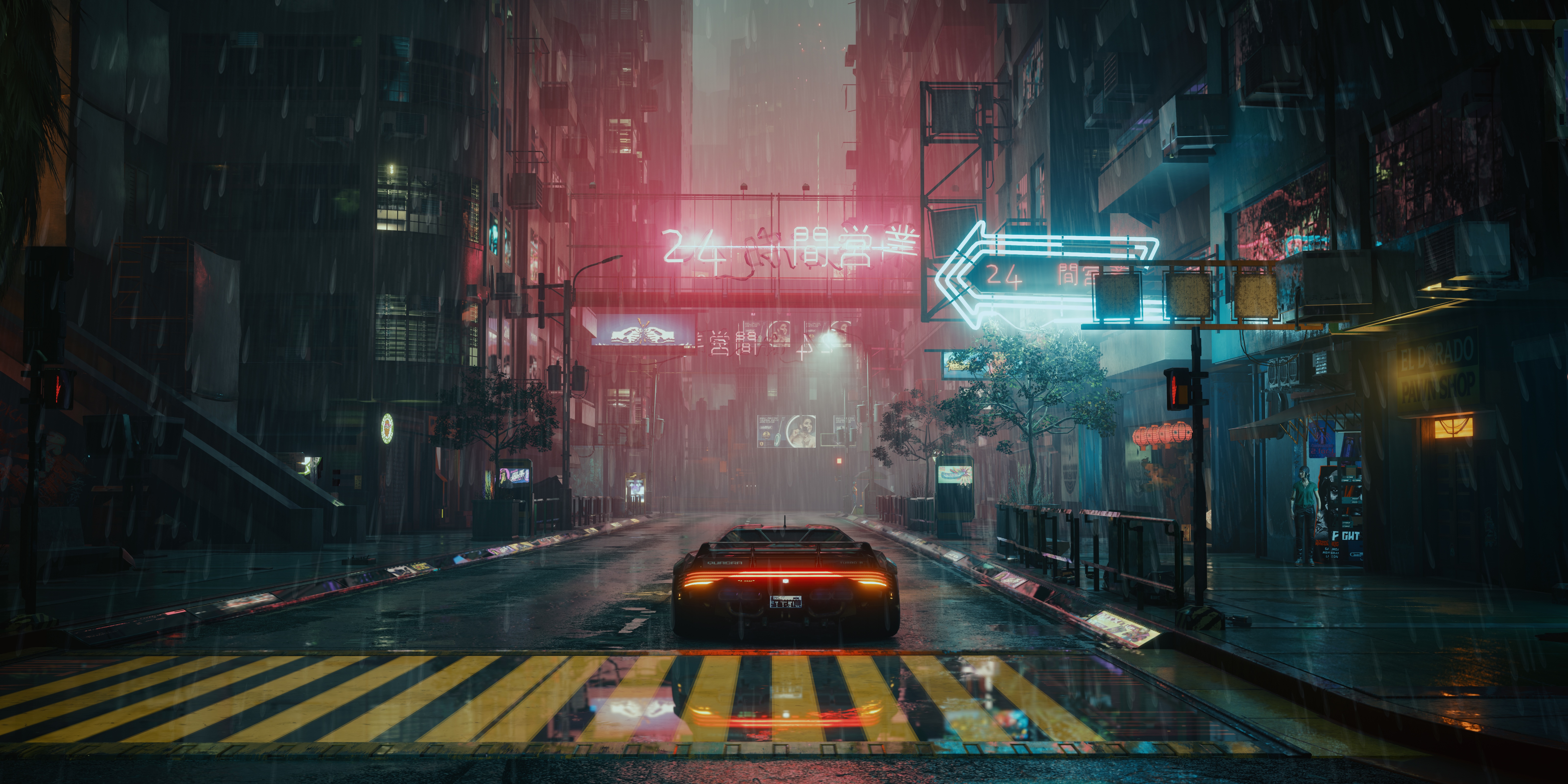 Cyberpunk 2077: Rainy Night Drive HD Wallpaper