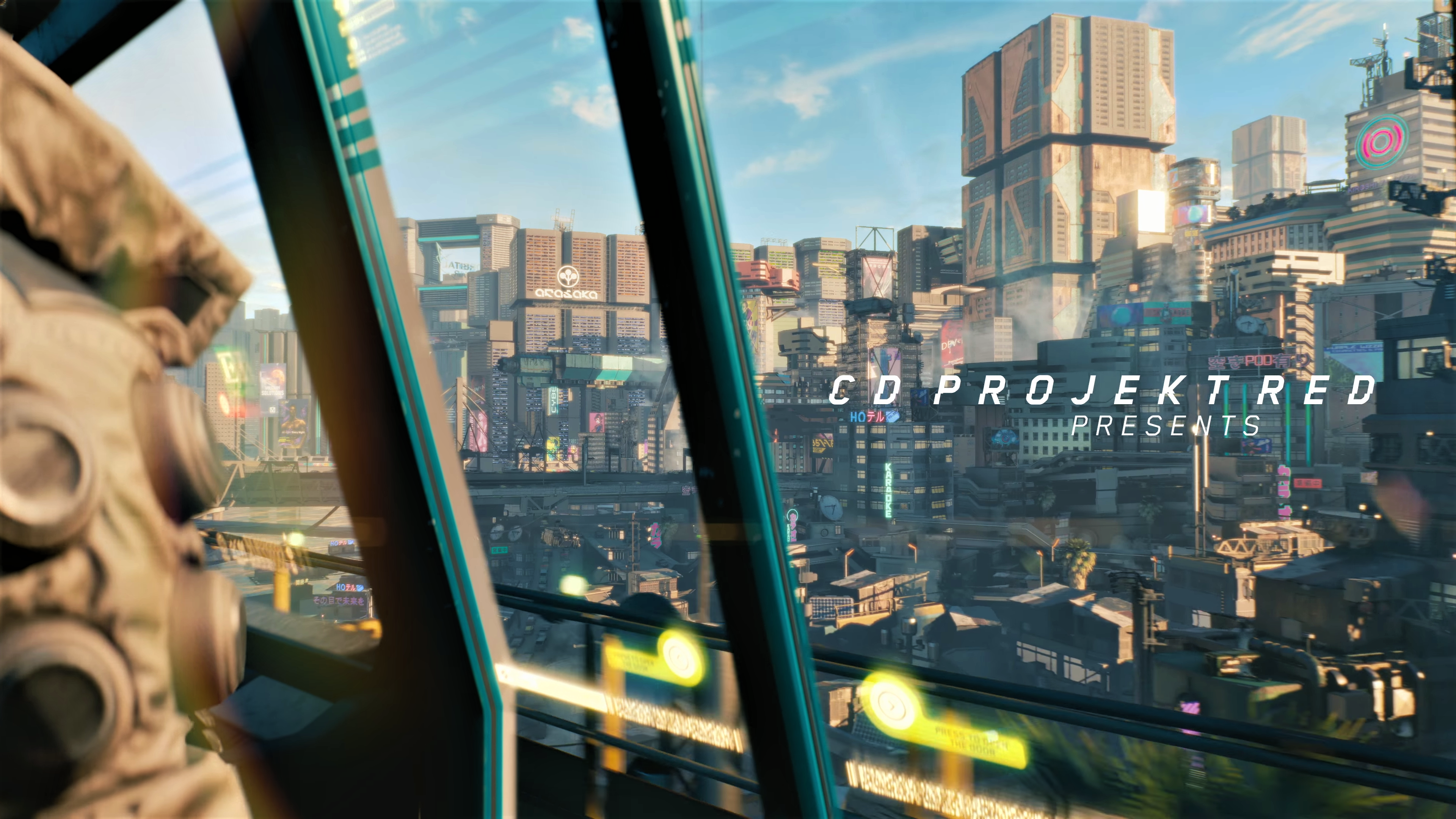 4K Futuristic Cityscape Presents CD Projekt RED HD Wallpaper