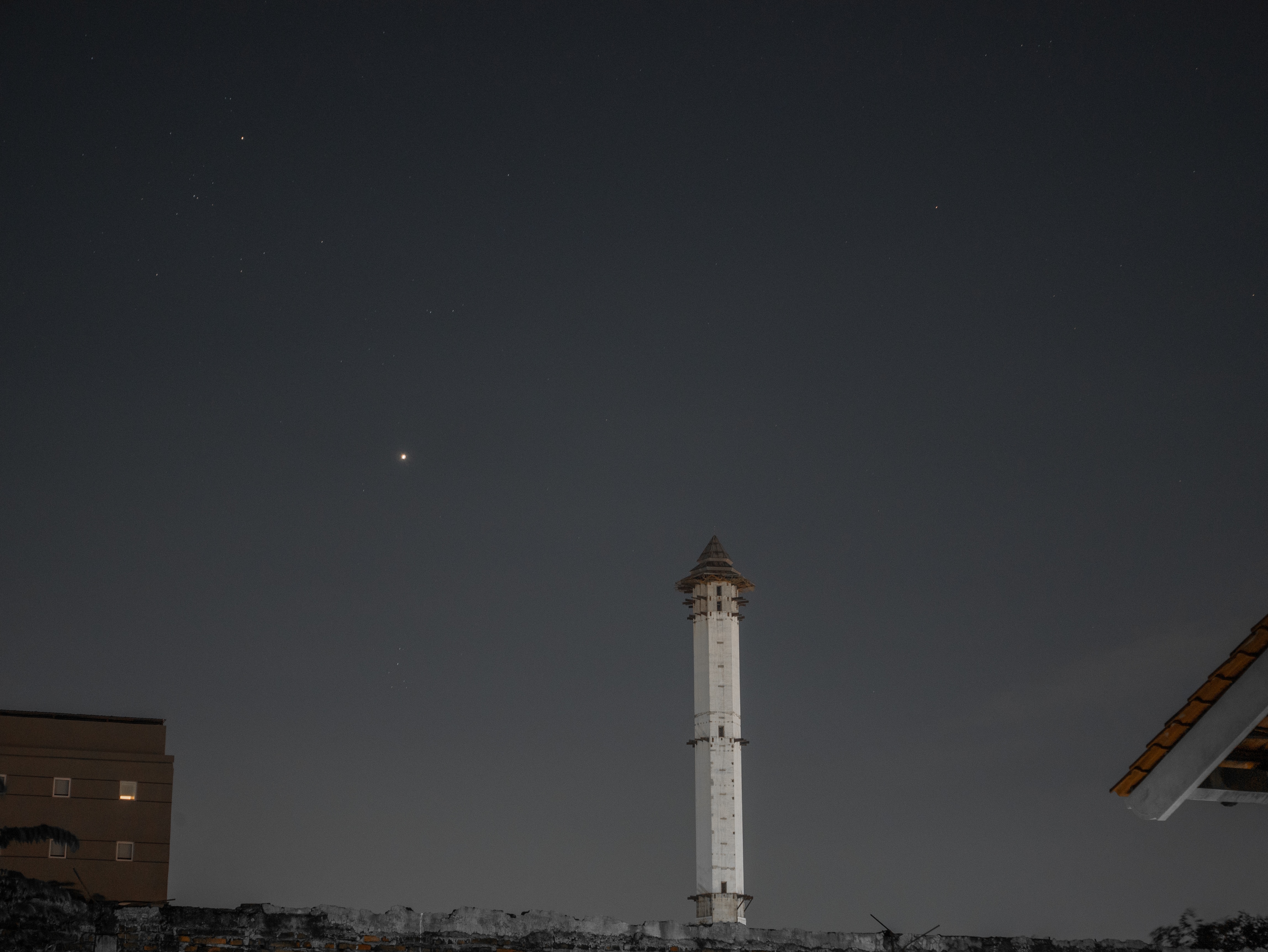 4K Nightscape of Indonesian Sky with Tower HD Wallpaper