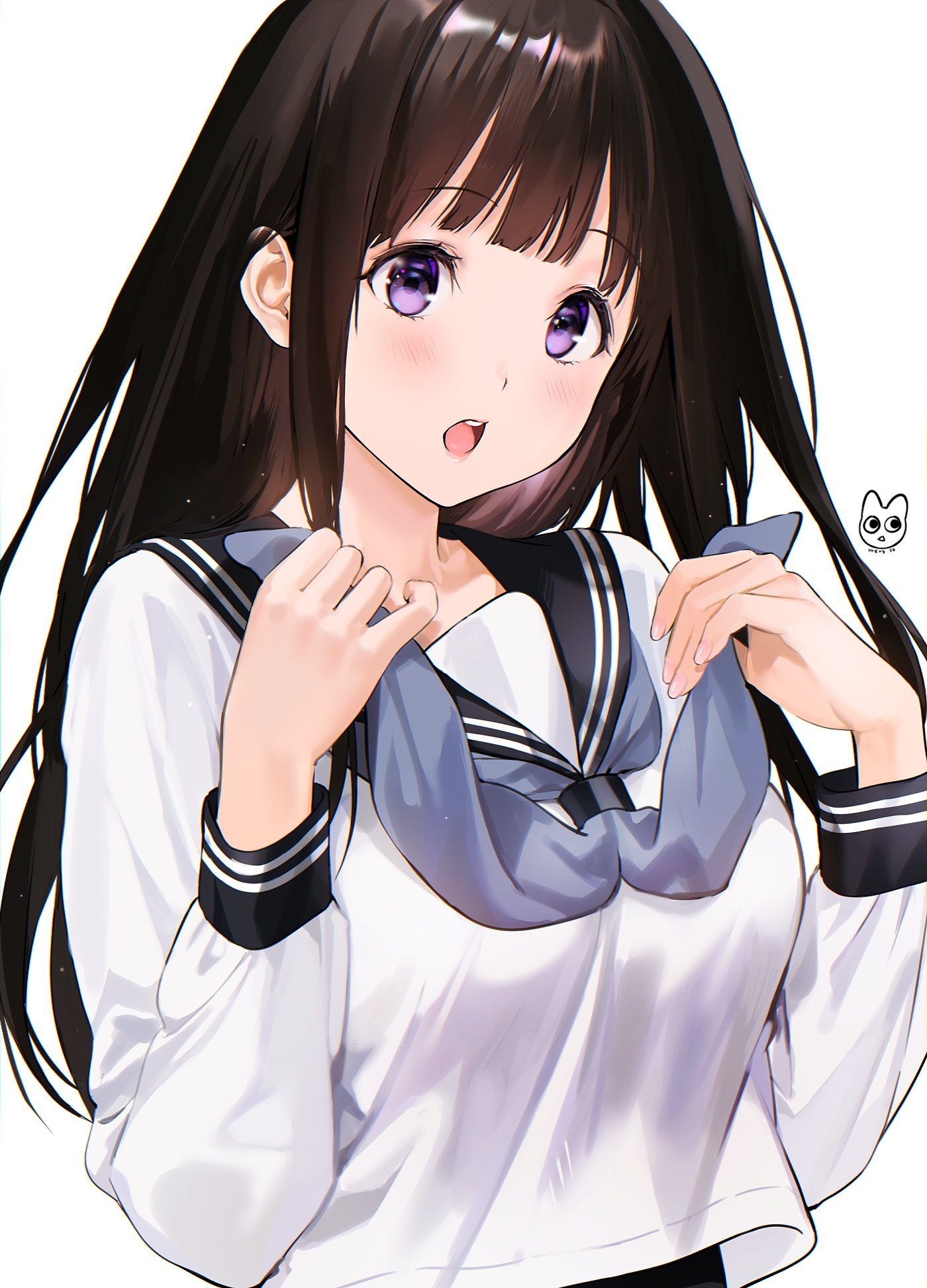 Chitanda Eru from Hyouka in a school uniform HD Phone Wallpaper
