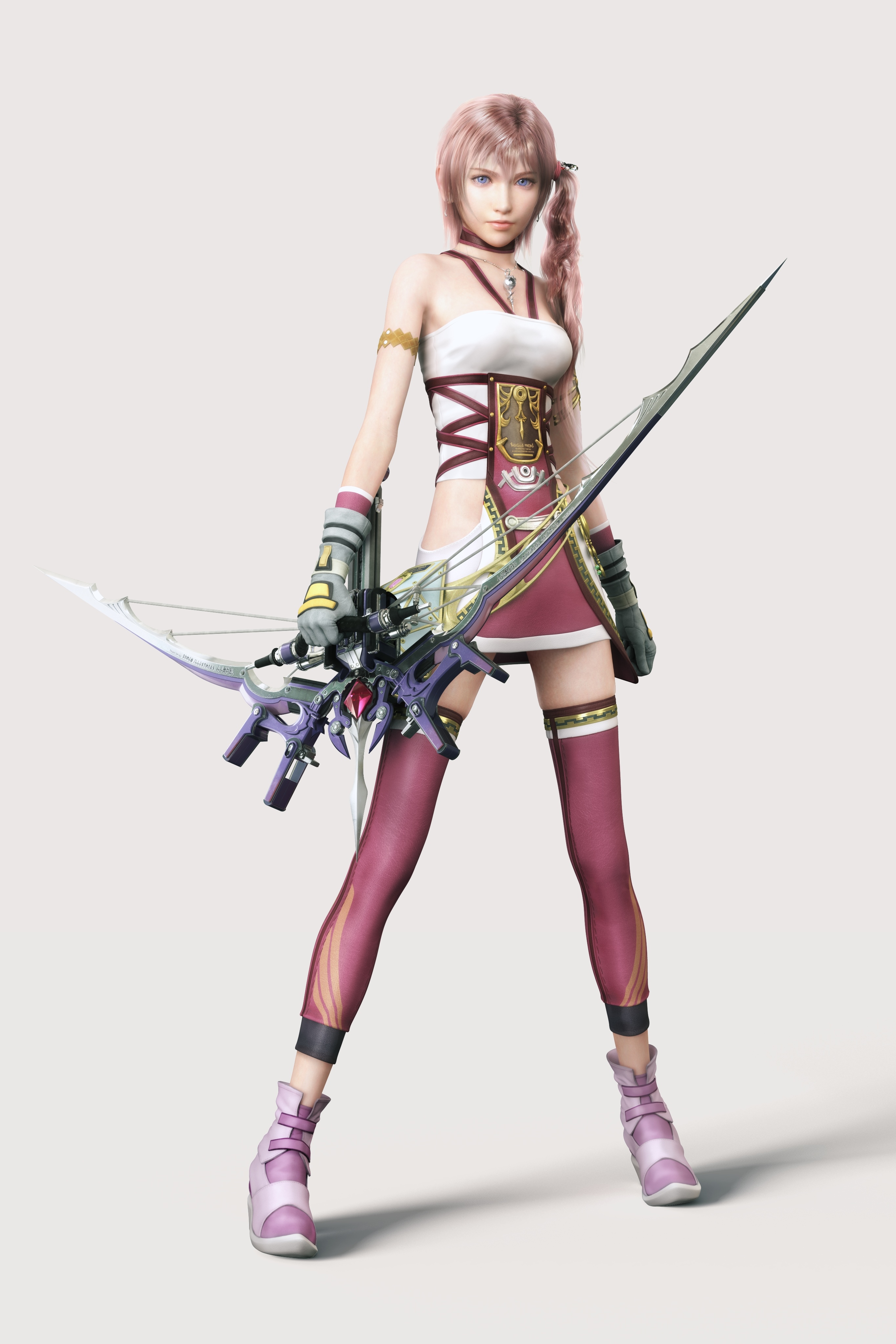 Serah Farron with a bow and arrow HD Phone Wallpaper