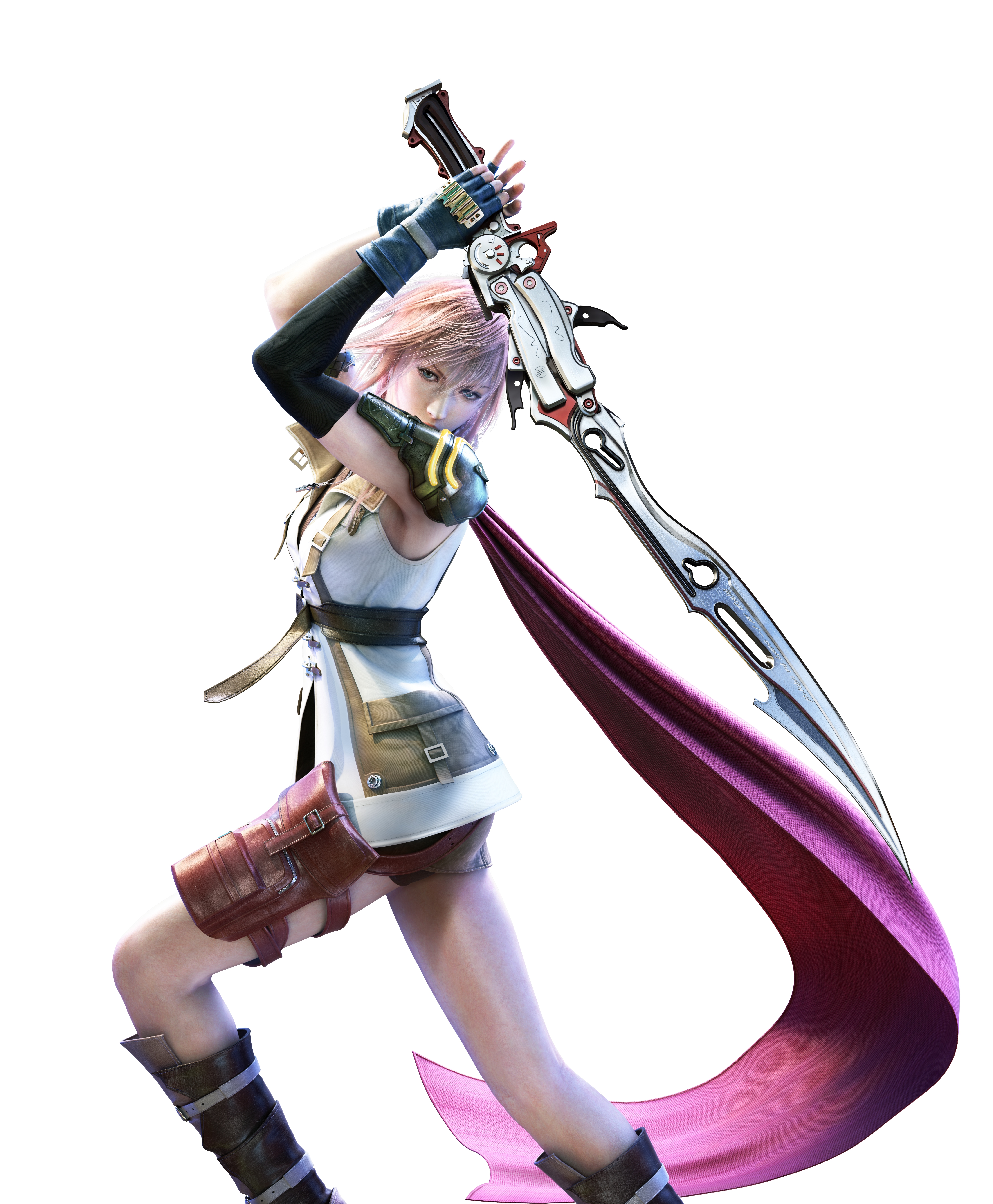 Lightning Farron with Gunblade from Final Fantasy XIII HD Phone Wallpaper