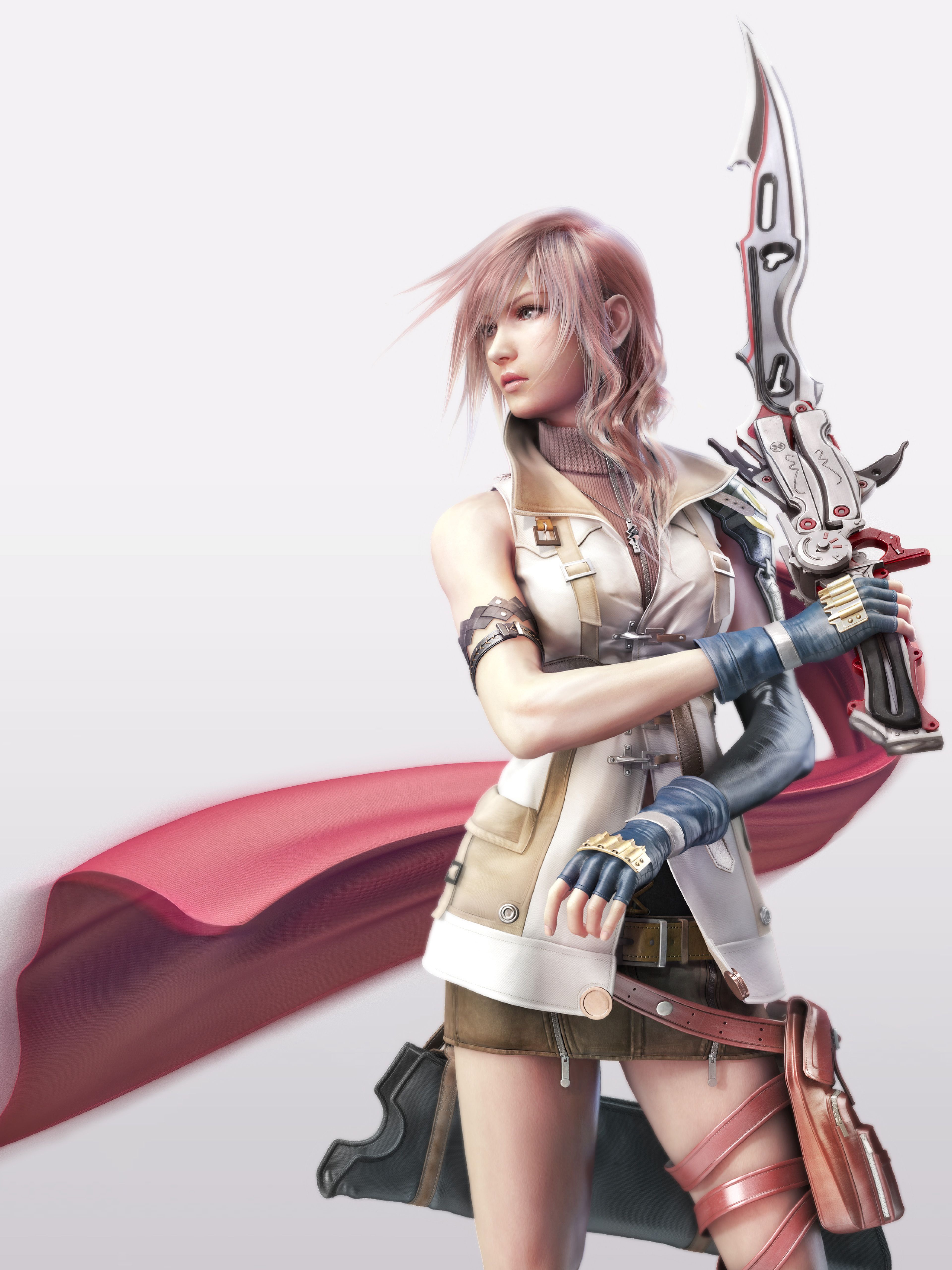 Lightning Claire Farron with Sword from Final Fantasy XIII HD Phone Wallpaper
