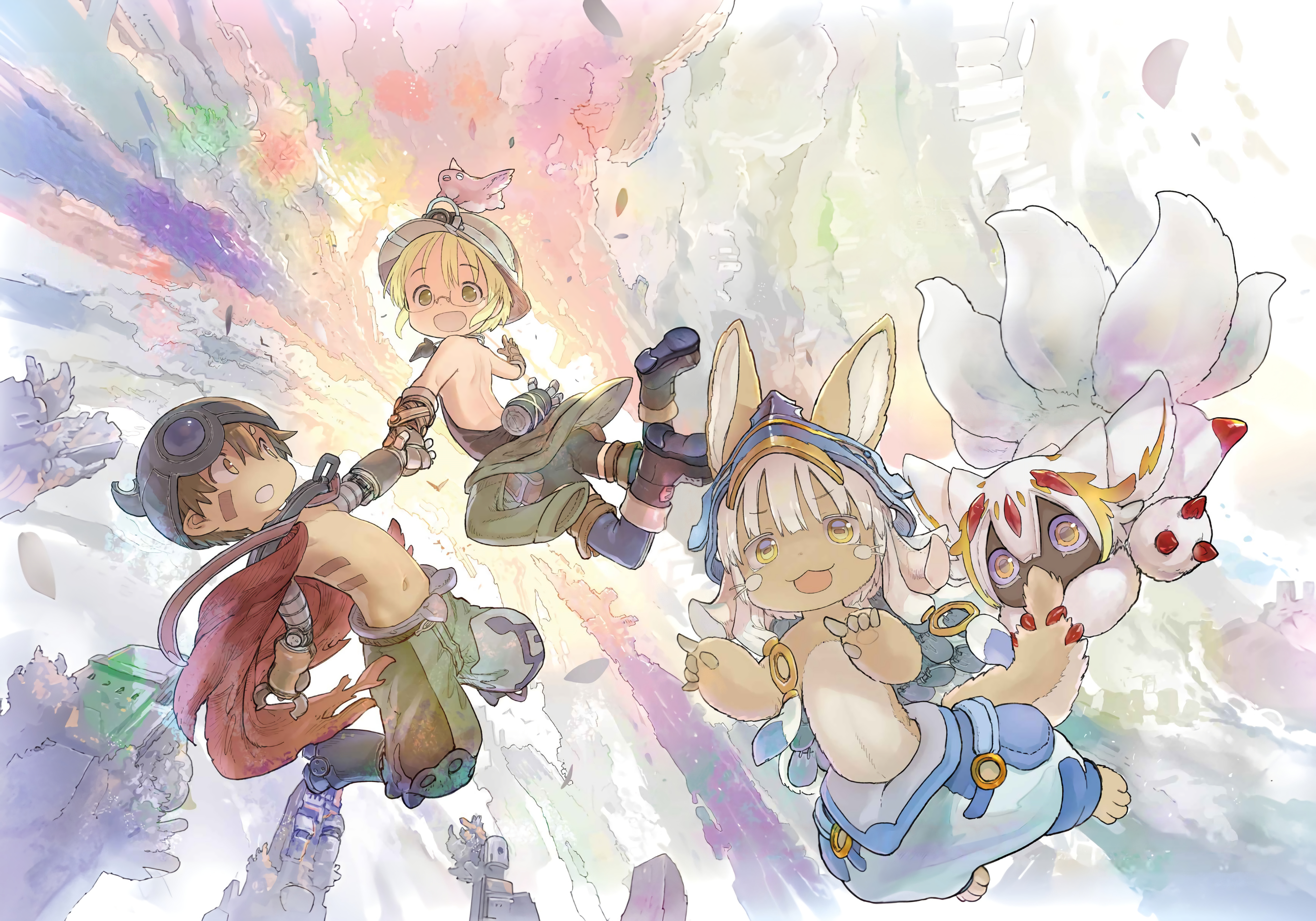 Made in Abyss: Faputa, Nanachi, Riko, and Regu HD Wallpaper