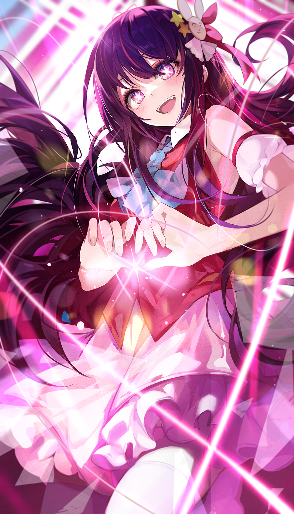 Hoshino Ai from Oshi no Ko smiling HD Phone Wallpaper