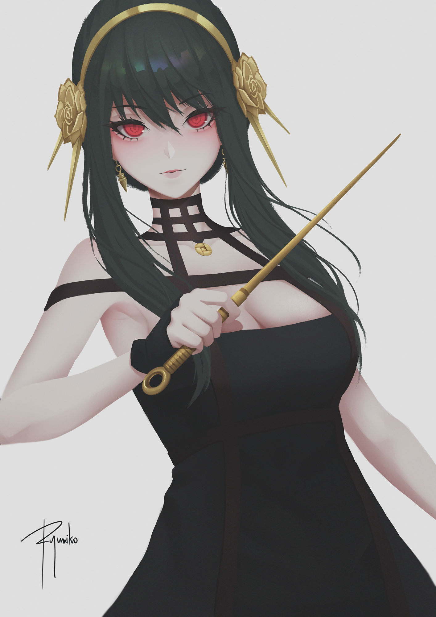 Yor Forger holding a weapon, Spy x Family HD Phone Wallpaper