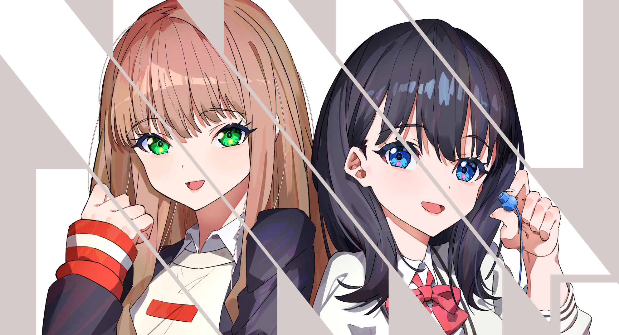 Minami Yume and Takarada Rikka from SSSS.GRIDMAN fan art HD Wallpaper