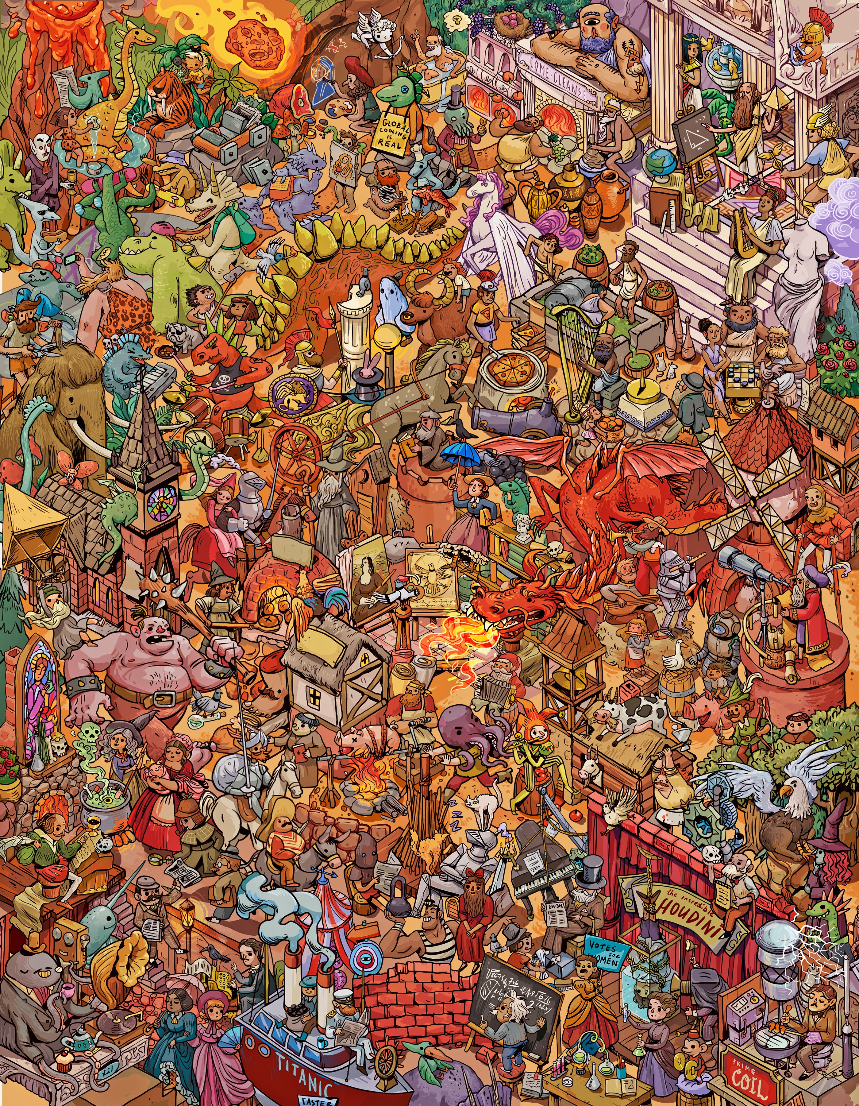 Marija Tiurina's Hidden Object Game with Many Characters HD Phone Wallpaper