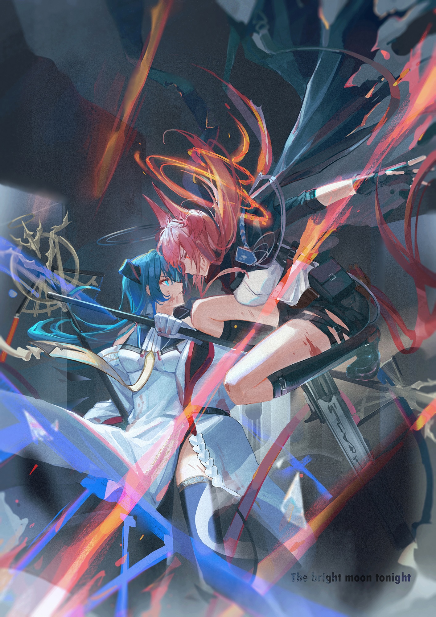 Arknights: Mostima and Fiammetta in battle HD Phone Wallpaper