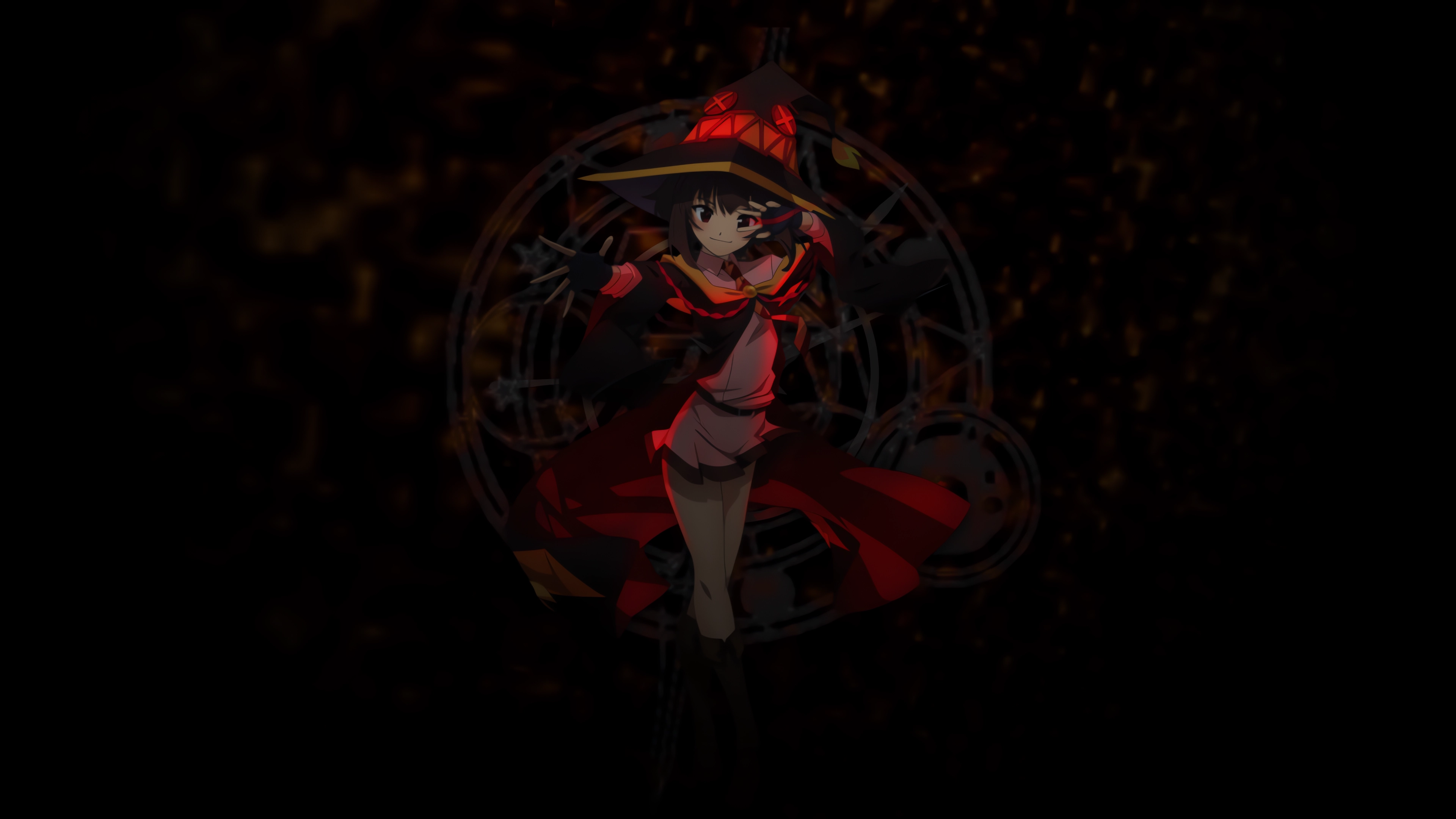 Megumin from Kono Subarashii Sekai ni Shukufuku wo! with a magic circle HD Wallpaper