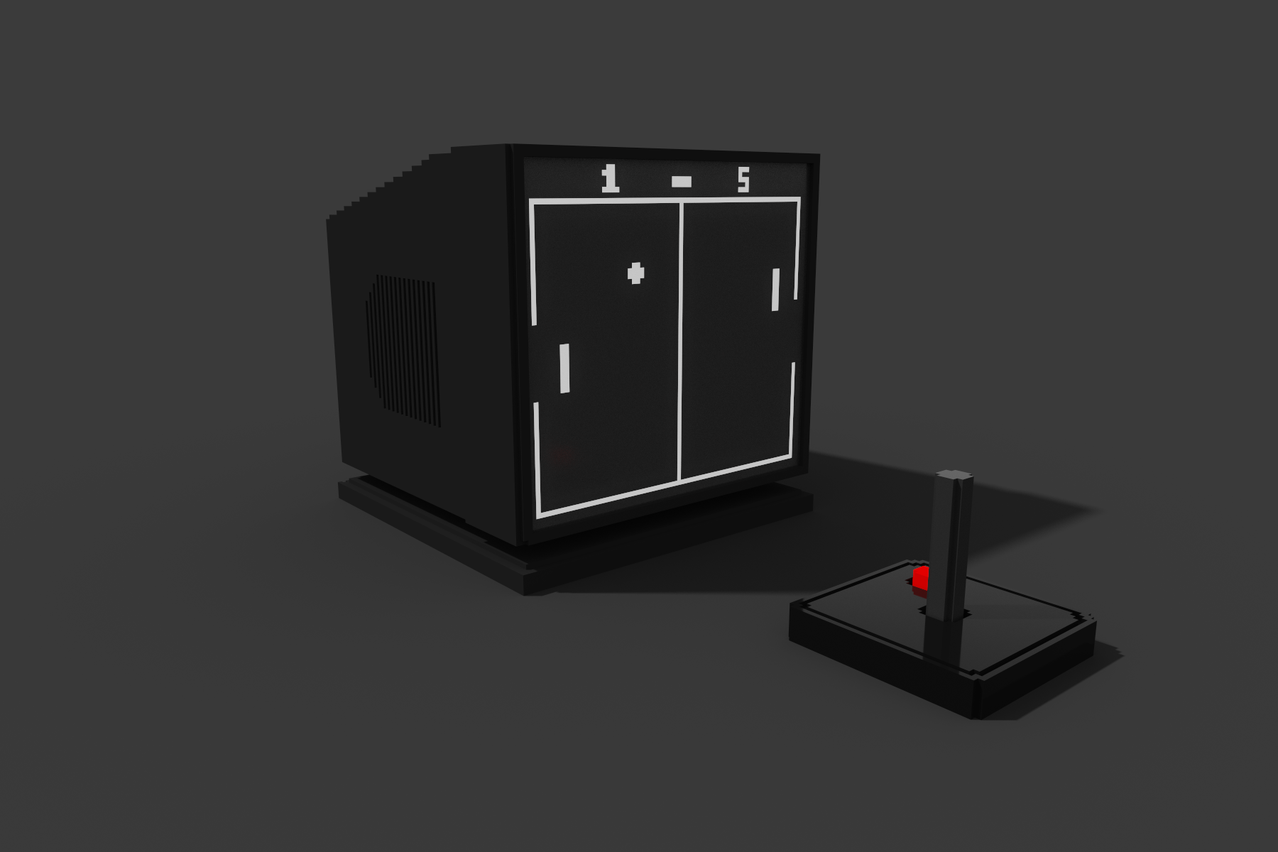 Retro Pong console with joystick HD Wallpaper