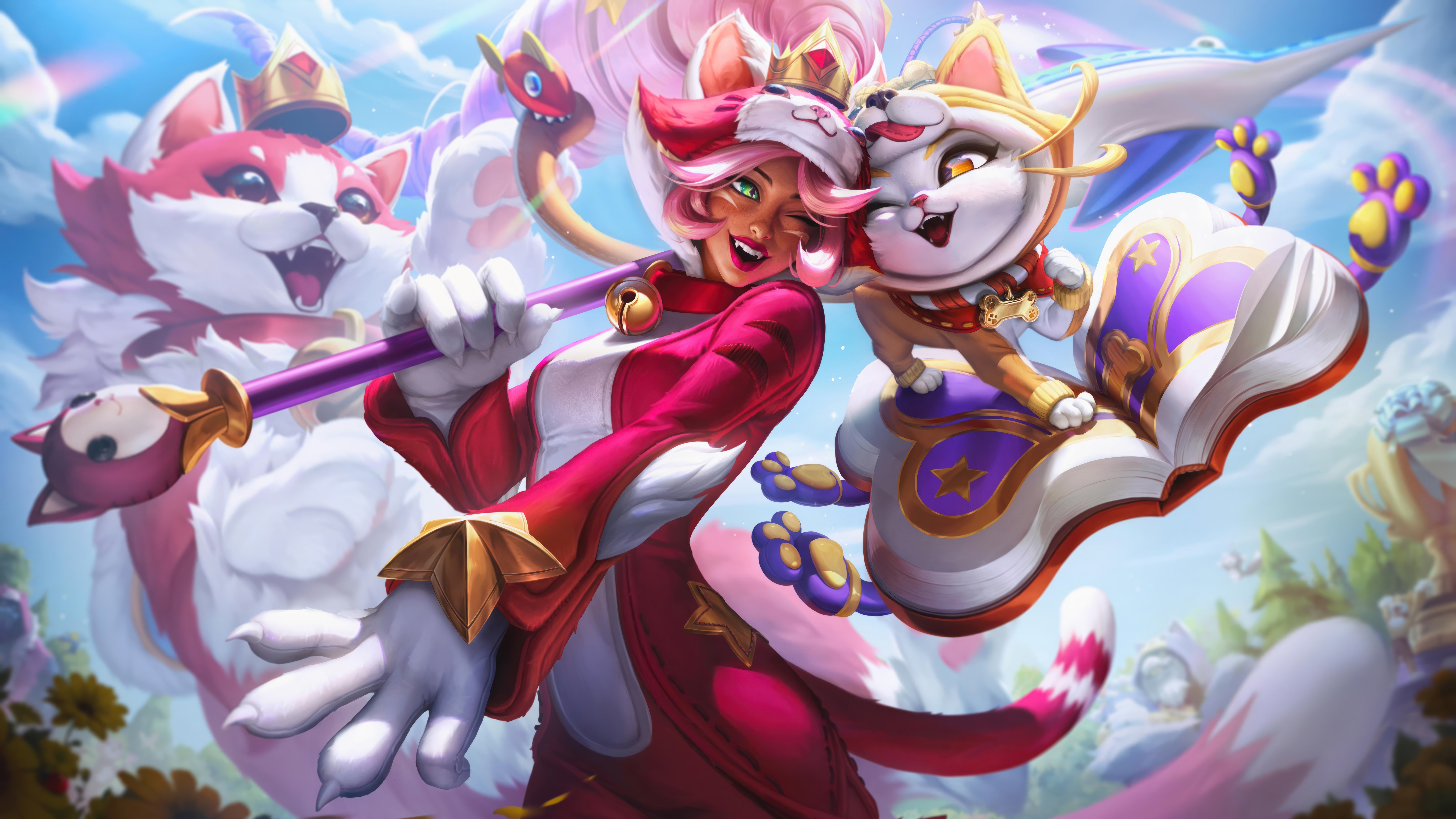 League of Legends April Fools Yuumi and Nidalee HD Wallpaper