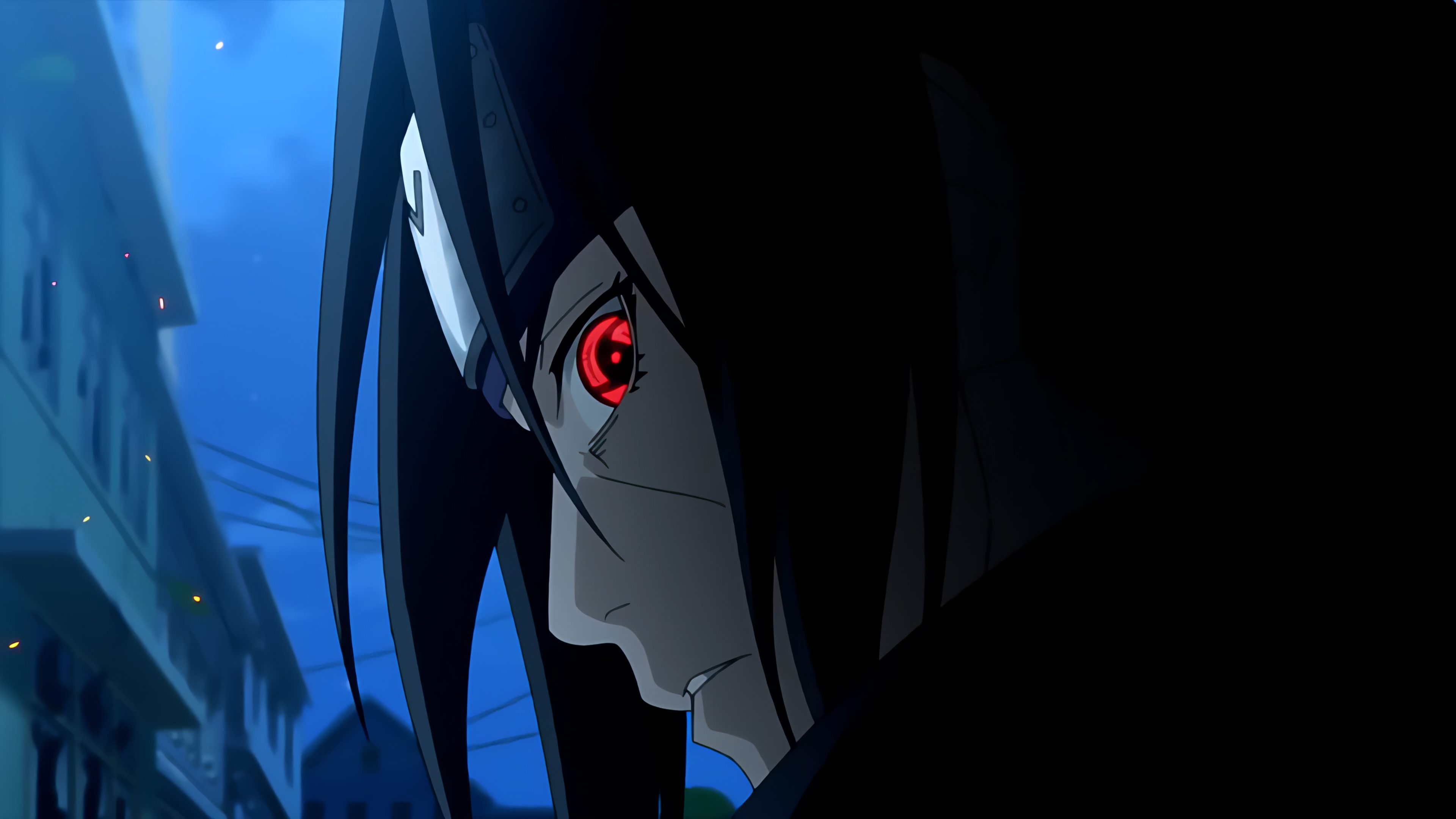 4K Uchiha Itachi with Sharingan Eyes in Naruto HD Wallpaper