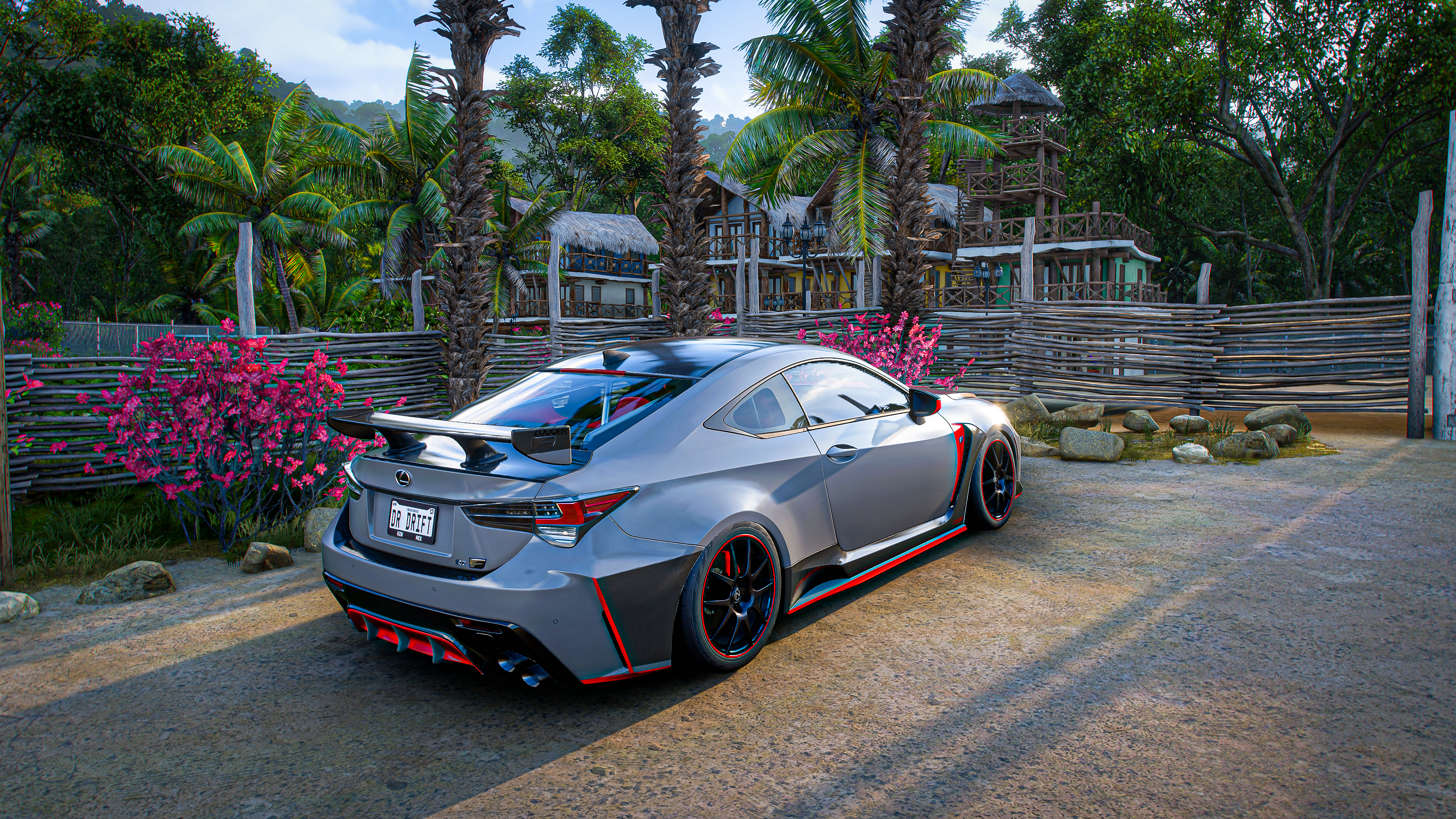 4K Lexus RC F drift car in Forza Horizon 5 HD Wallpaper