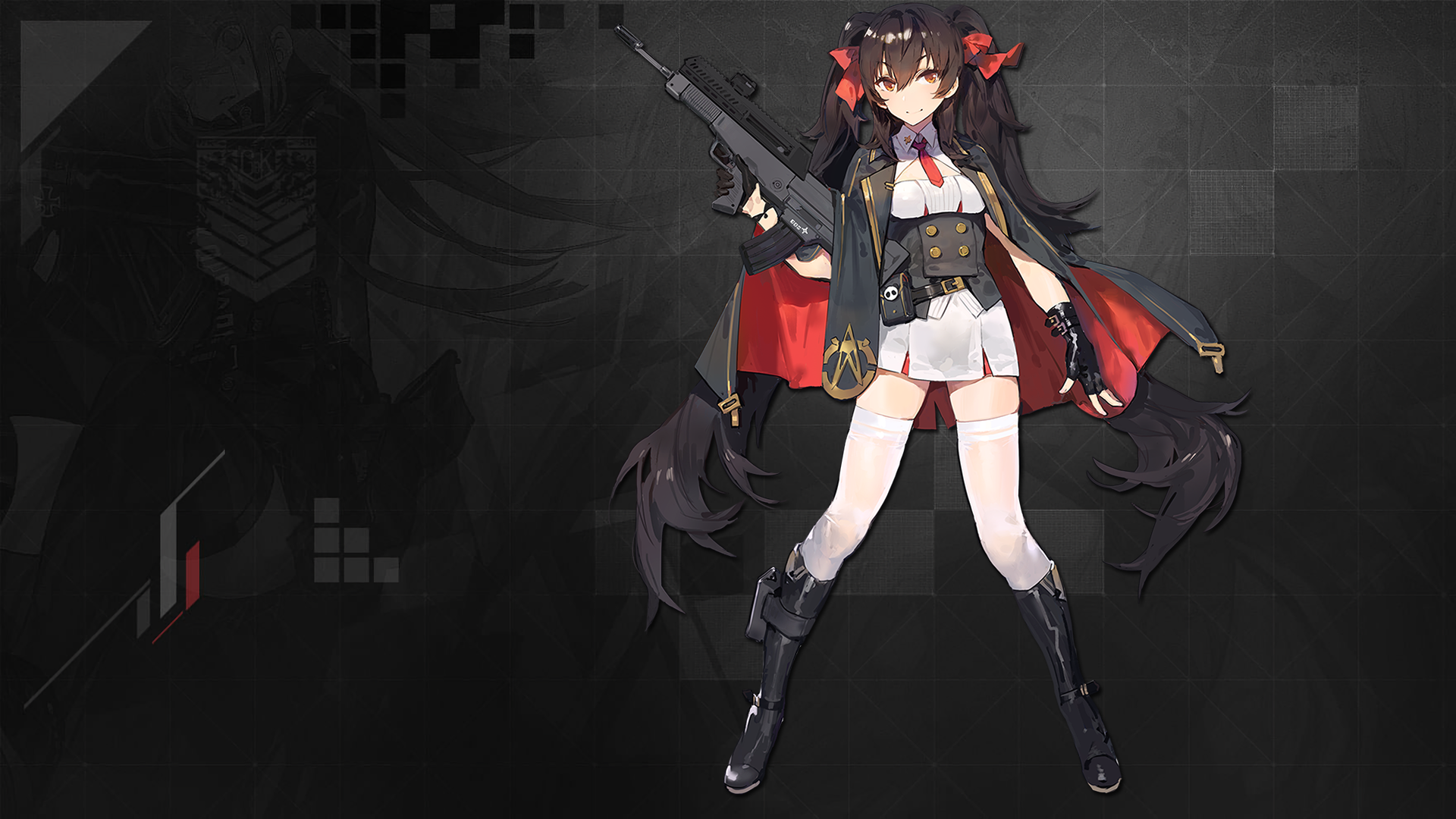 Girls' Frontline character with a rifle HD Wallpaper