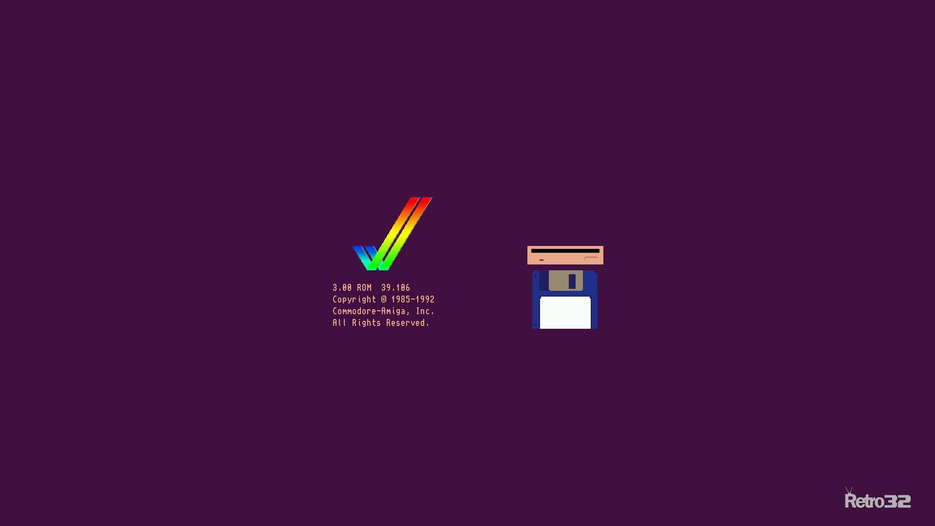 Commodore Amiga 3.88 ROM with Floppy Drive HD Wallpaper