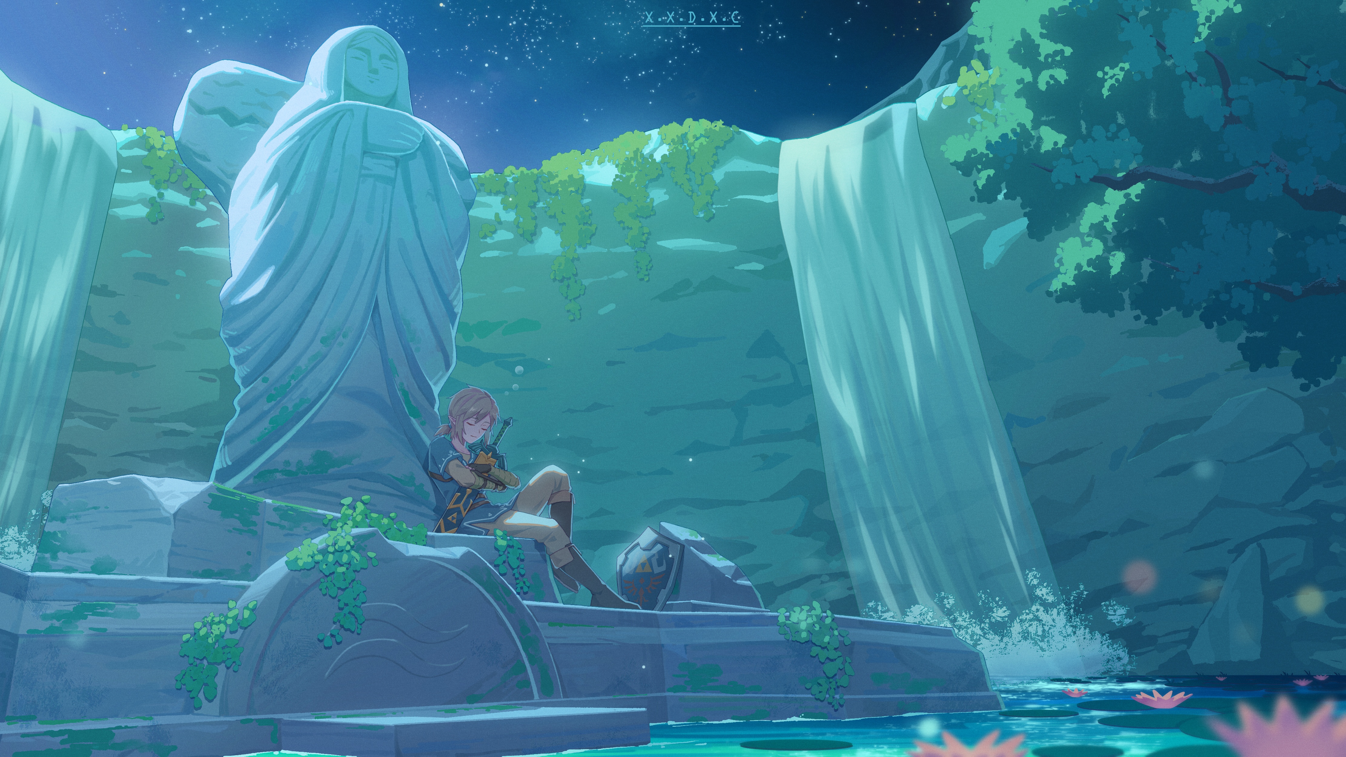 The Legend of Zelda: Breath of the Wild Link statue HD Wallpaper