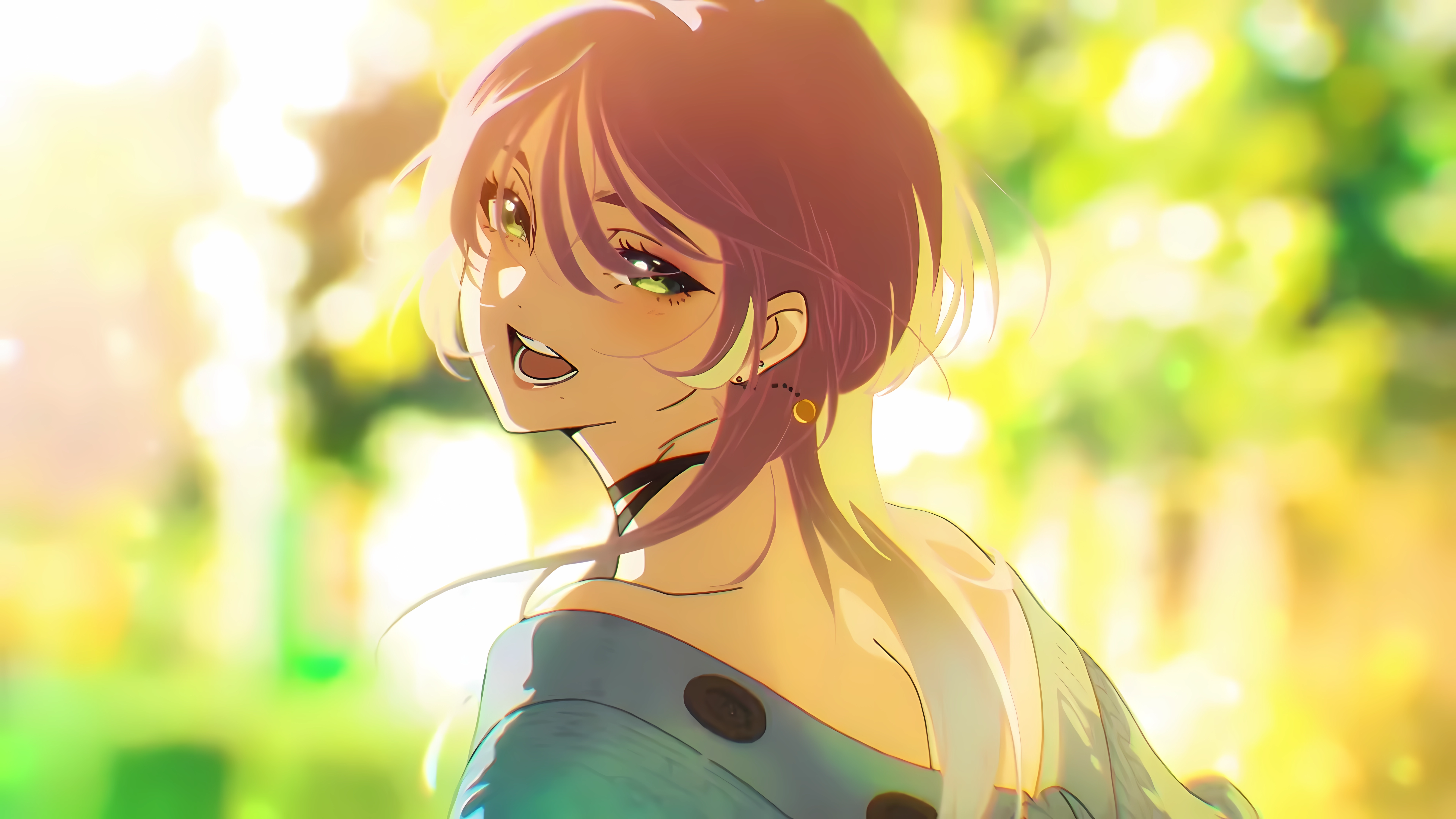 Anime screenshot of a girl with pink hair HD Wallpaper