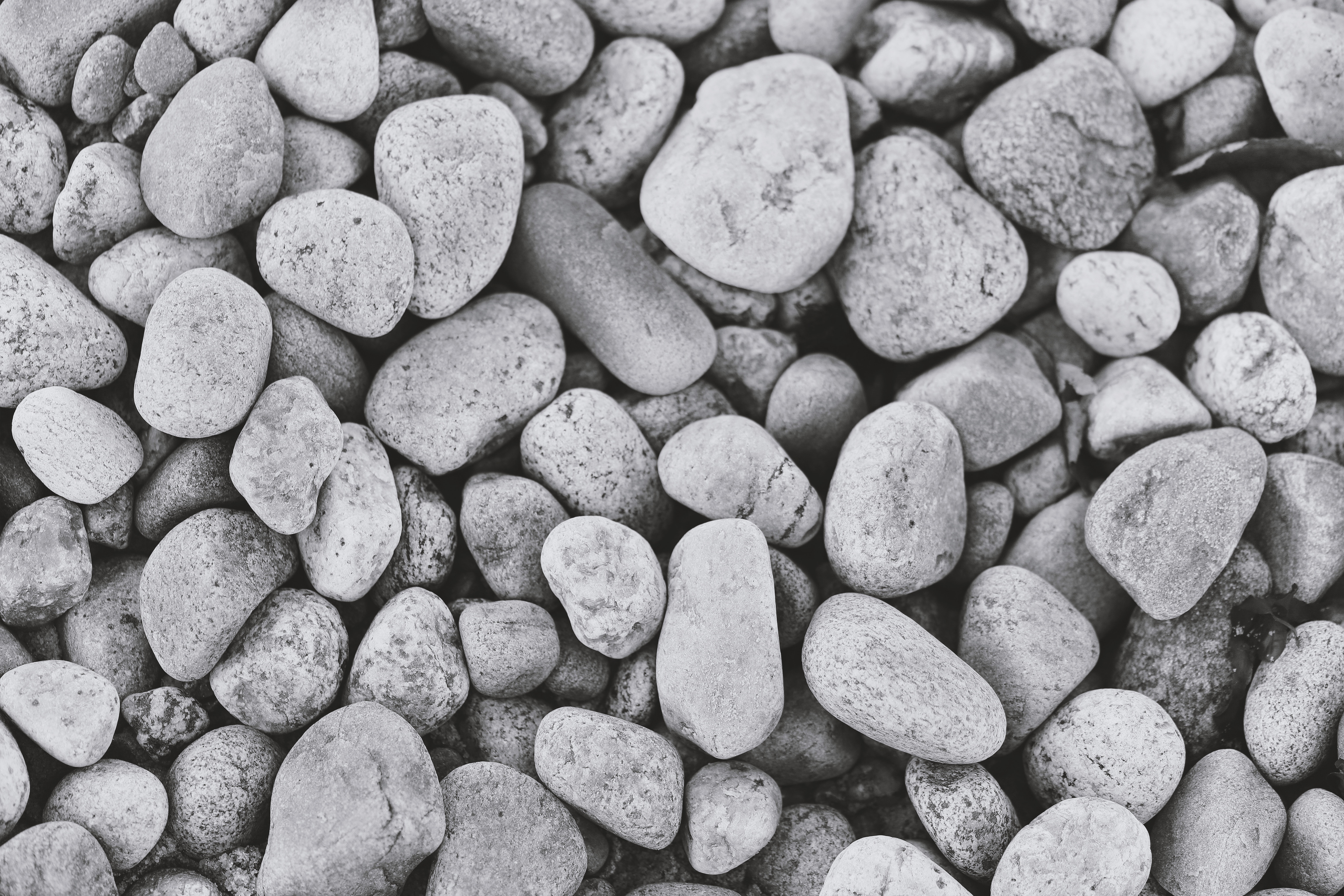 Monochrome texture of various rocks HD Wallpaper