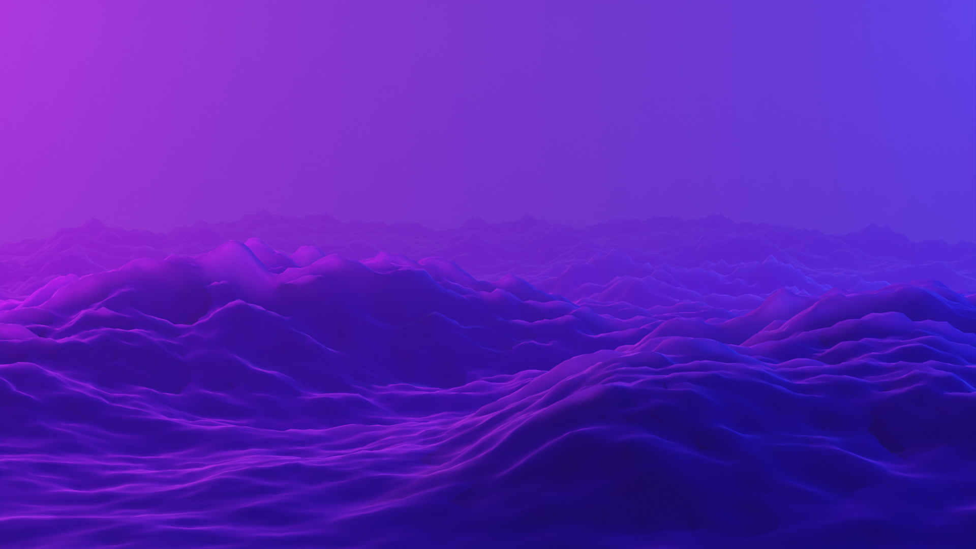 Abstract 3D landscape with purple and blue hues HD Wallpaper