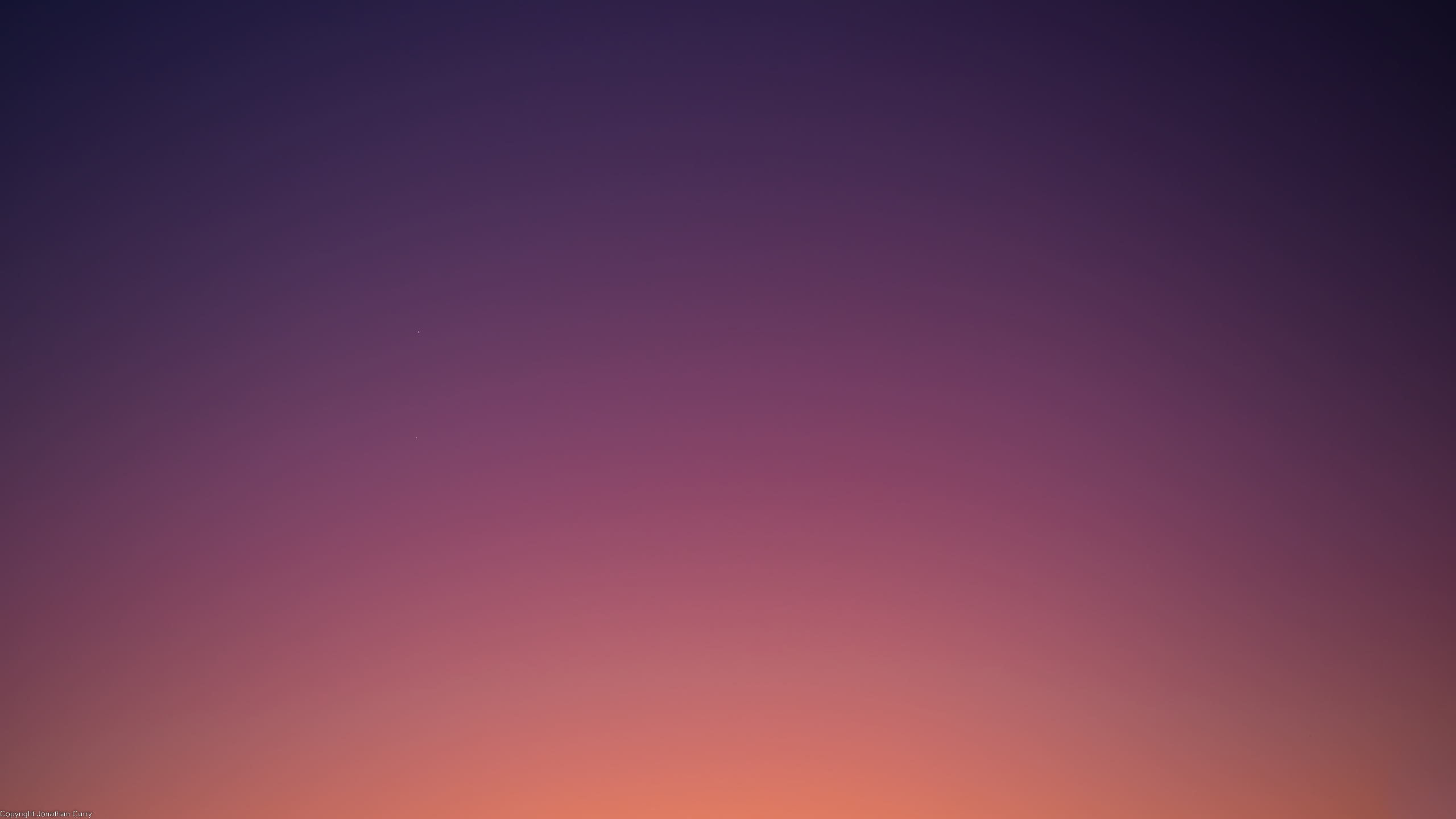 Gradient sky with a single star at sunset HD Wallpaper