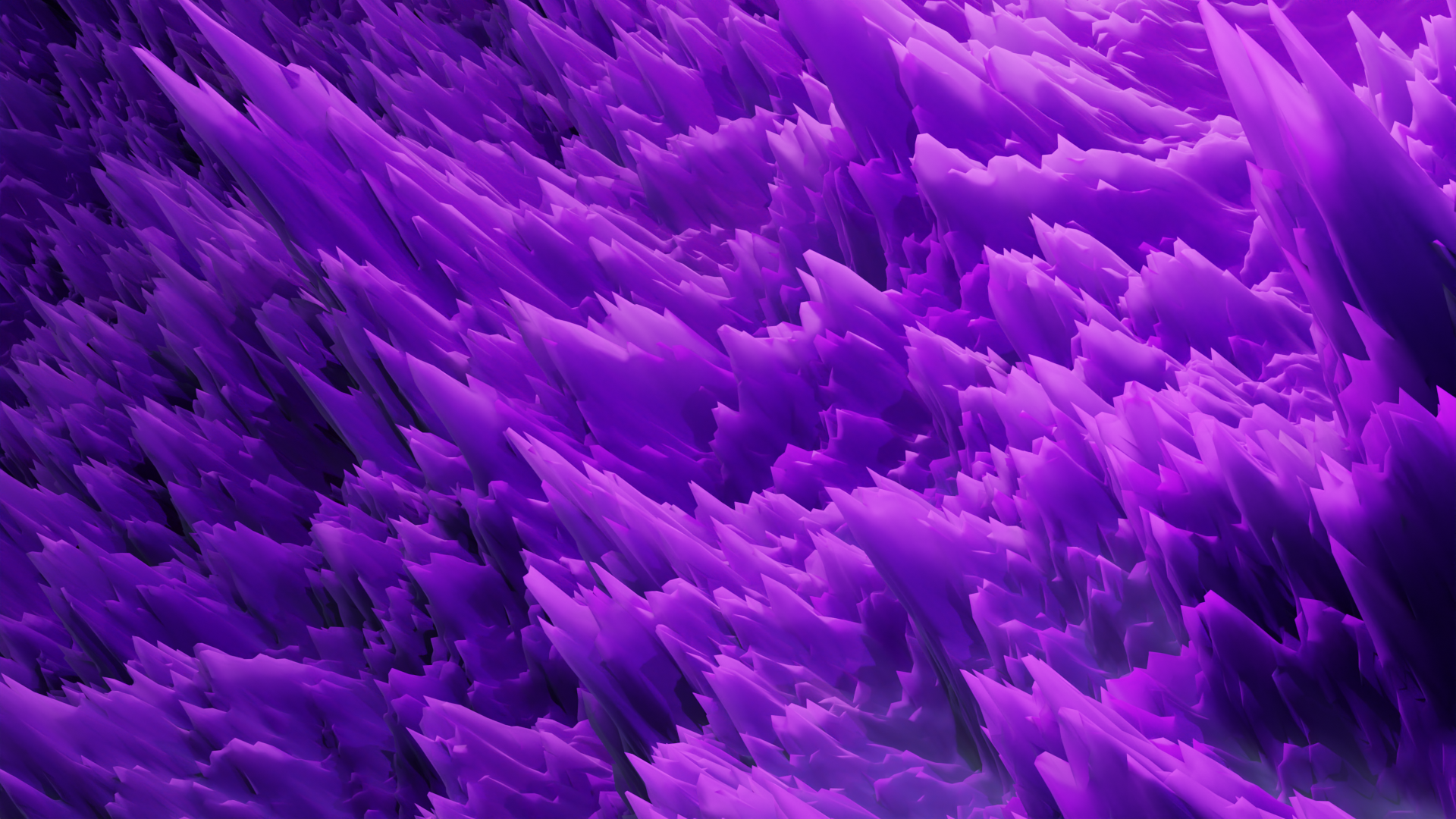 Abstract 3D purple spikes HD Wallpaper