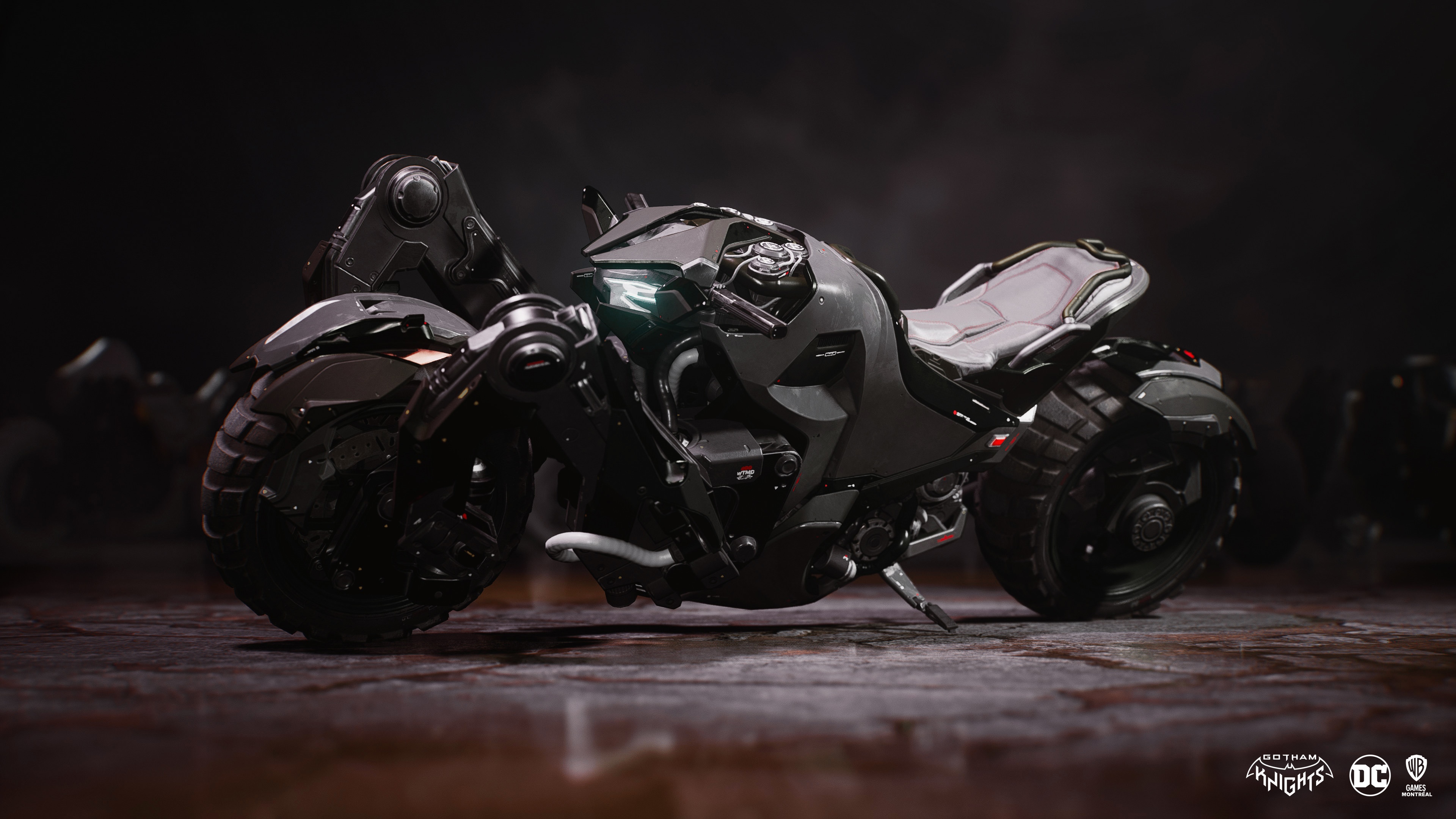 4K Futuristic Motorcycle from Gotham Knights HD Wallpaper