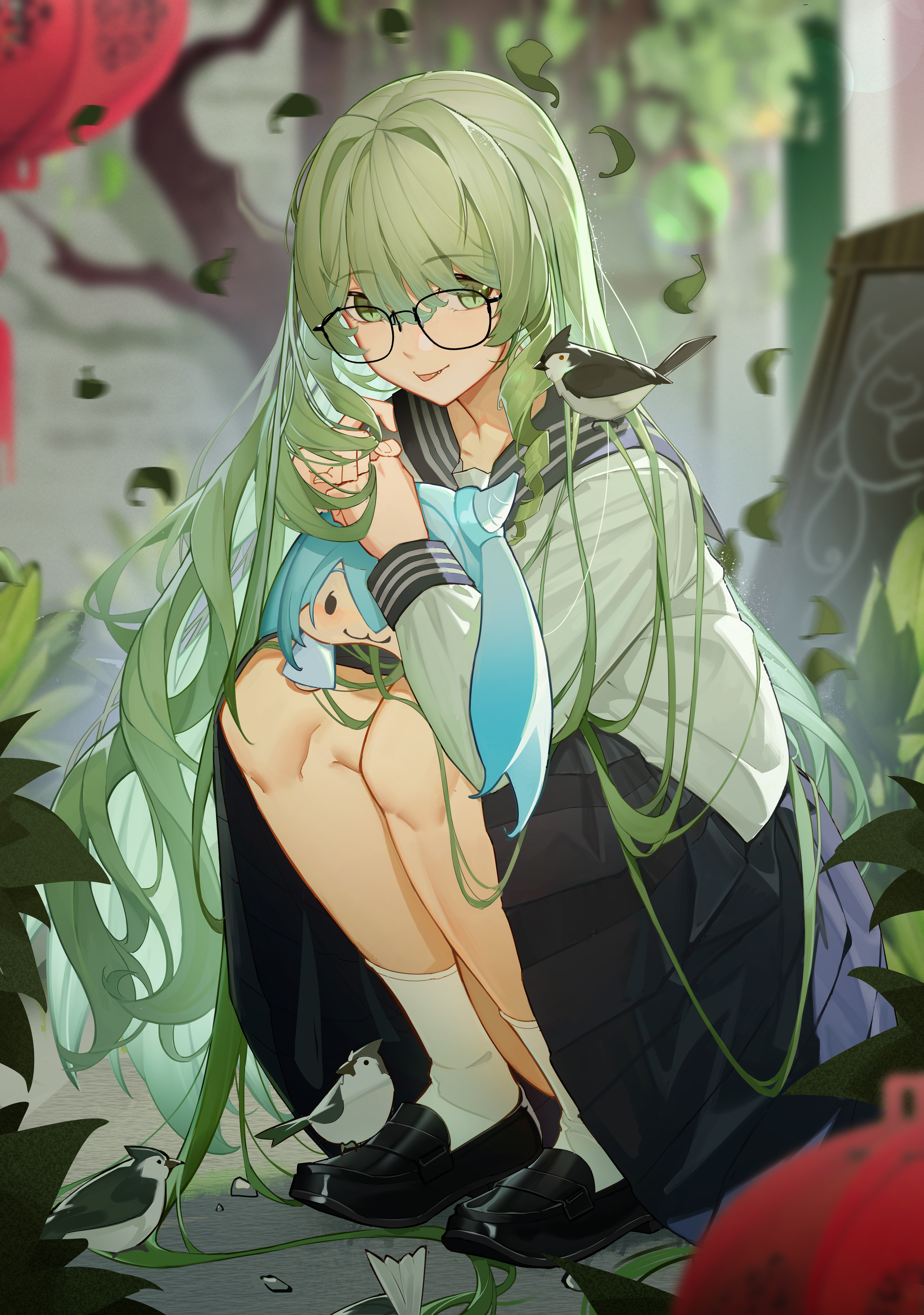 Mobius from Honkai Impact 3rd with birds HD Phone Wallpaper
