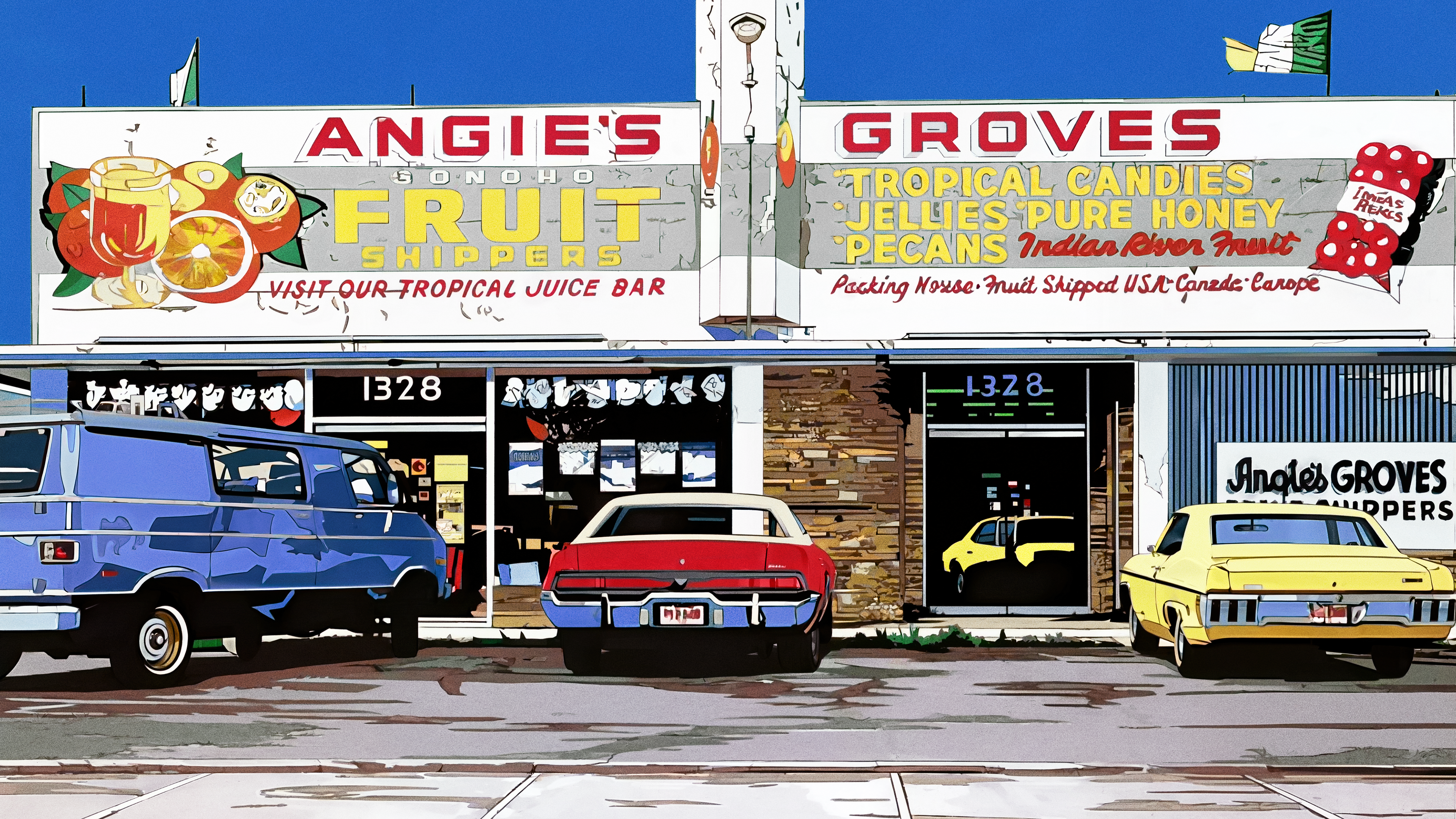 Angie's Groves Fruit Shippers Storefront HD Wallpaper