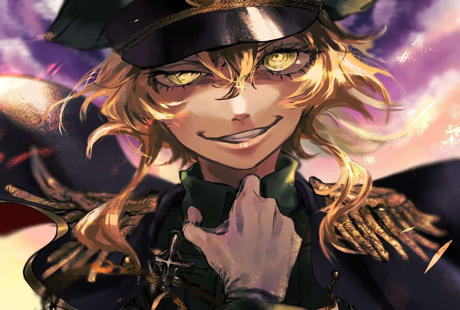 Tanya Degurechaff from Youjo Senki smiling HD Wallpaper