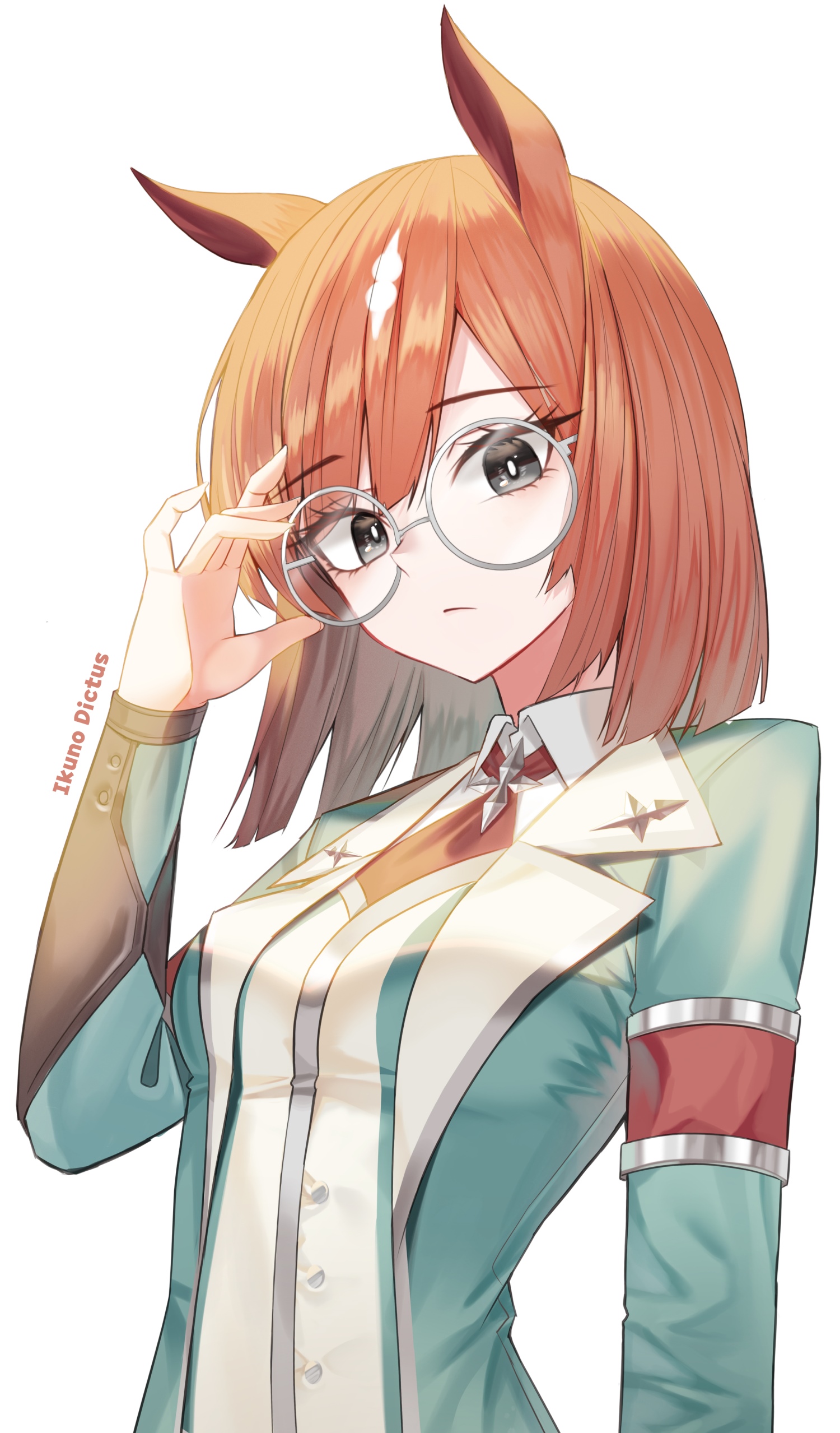 Anime girl with glasses and horse ears HD Phone Wallpaper