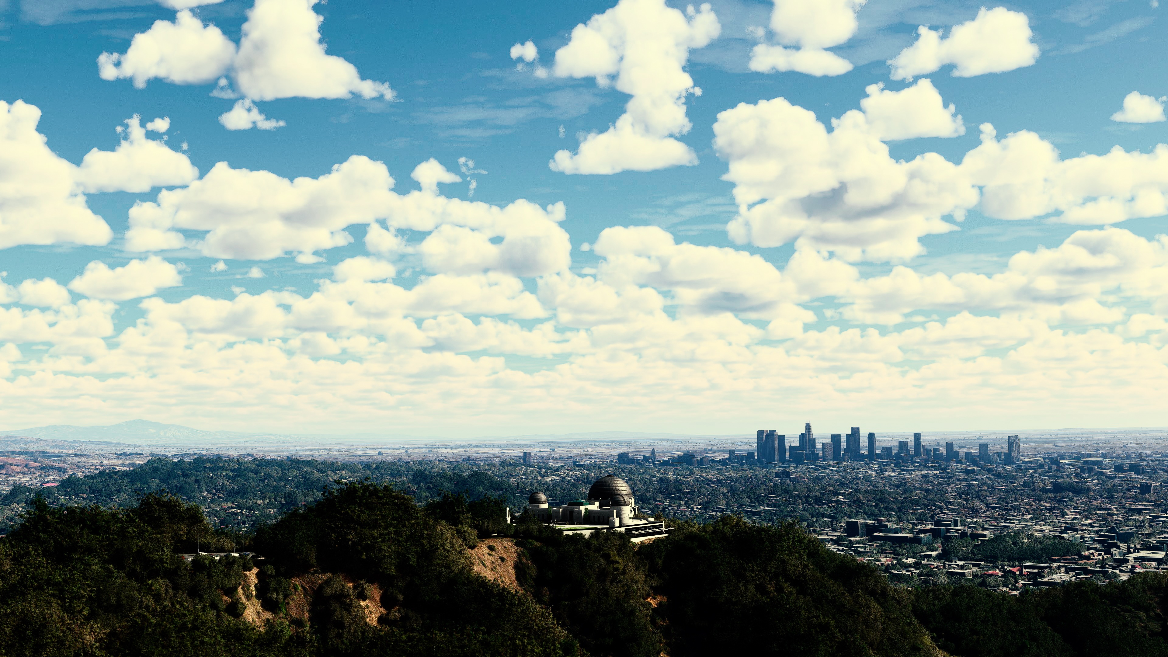 Griffith Observatory and Los Angeles Cityscape HD Wallpaper
